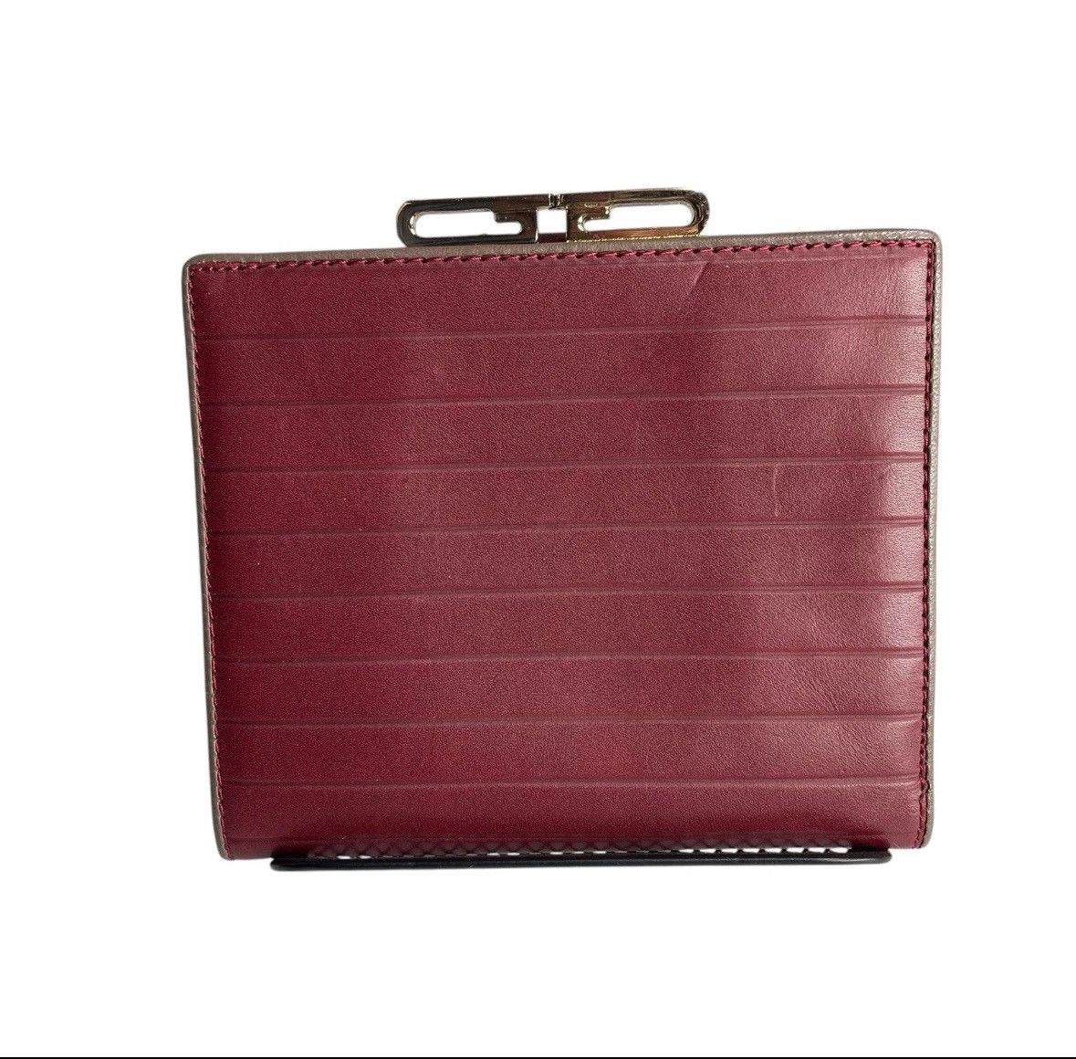 Givenchy × Vintage Givenchy Burgandy Leather GHW Bi-Fold Wallet Size ONE SIZE - 13 Thumbnail