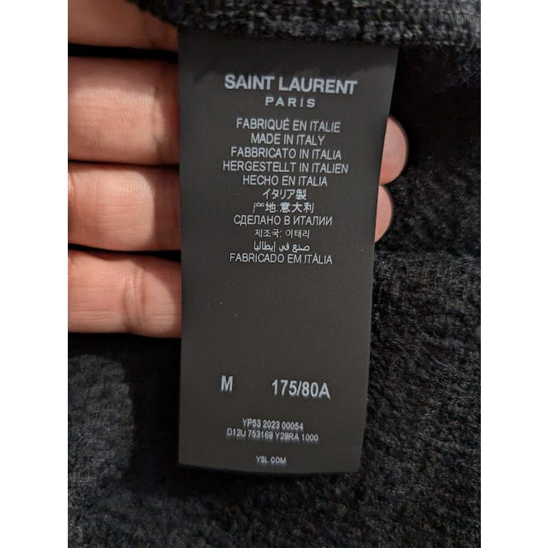 Saint Laurent Paris o1rshd1 Q:2 / Wool Shirt OverShirt in Black Size US M / EU 48-50 / 2 - 13 Thumbnail