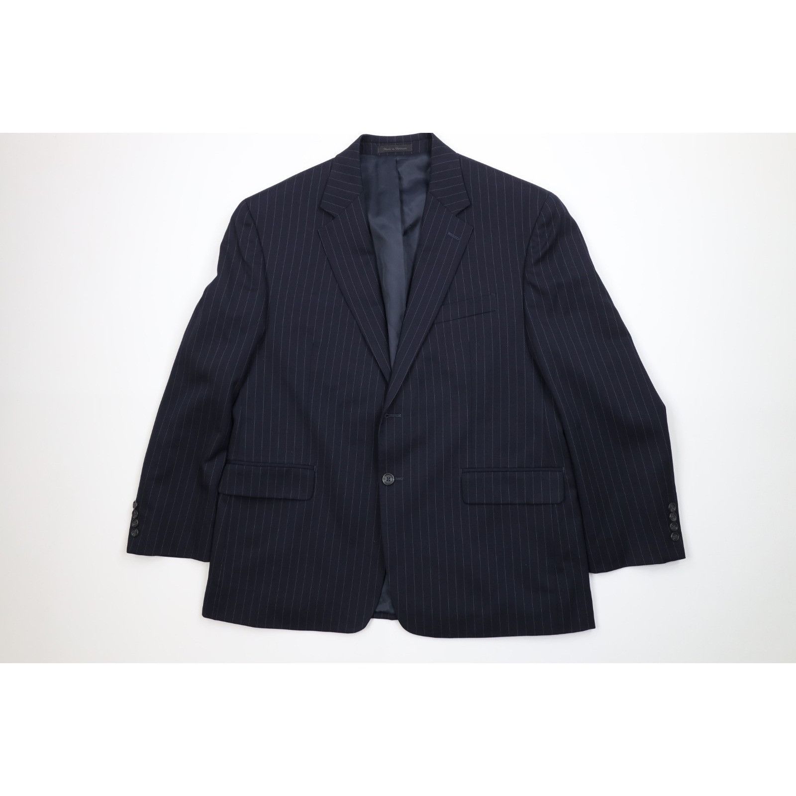 Chaps Vintage Chaps 2 Piece Wool Pinstriped Suit Wedding Size 44S - 2 Thumbnail