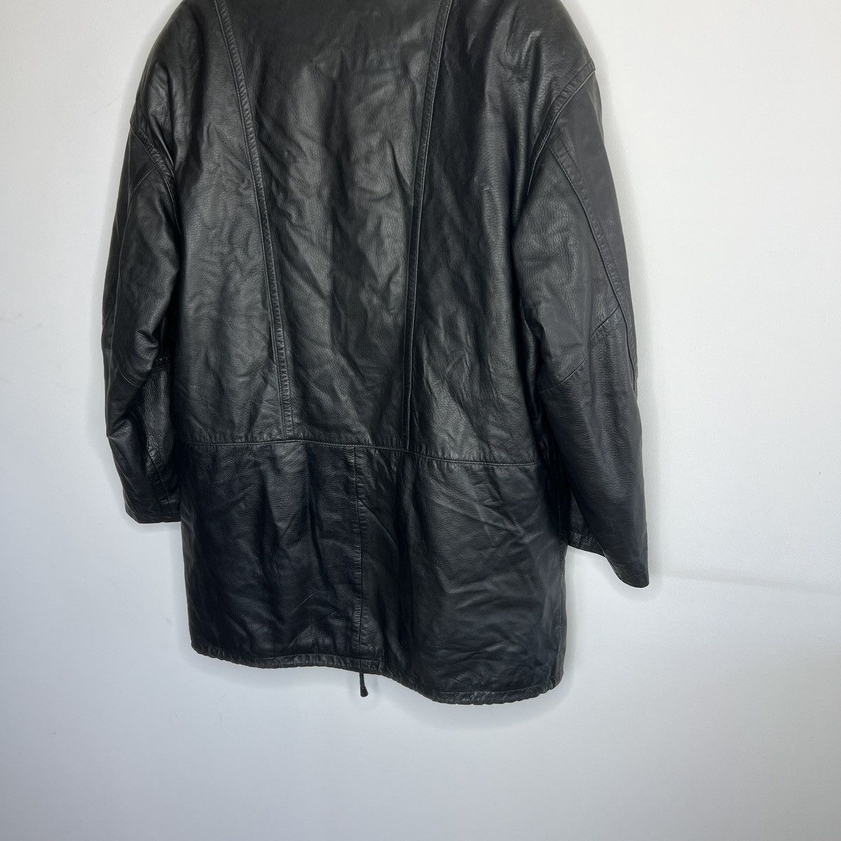 Burberry Burberrys Leather Jacket Coat Black Classic Nova Check Size US XL / EU 56 / 4 - 10 Thumbnail