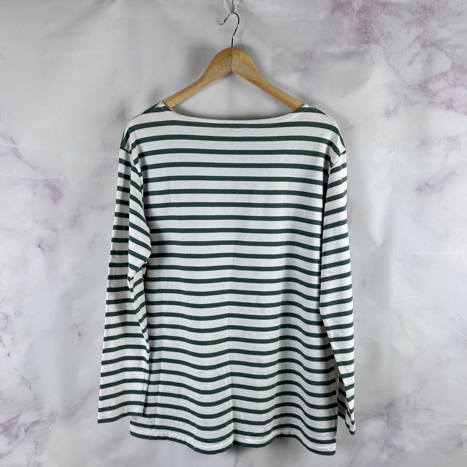 Auralee Iena Green/White Striped Longsleeve Shirt Size S / US 4 / IT 40 - 4 Thumbnail