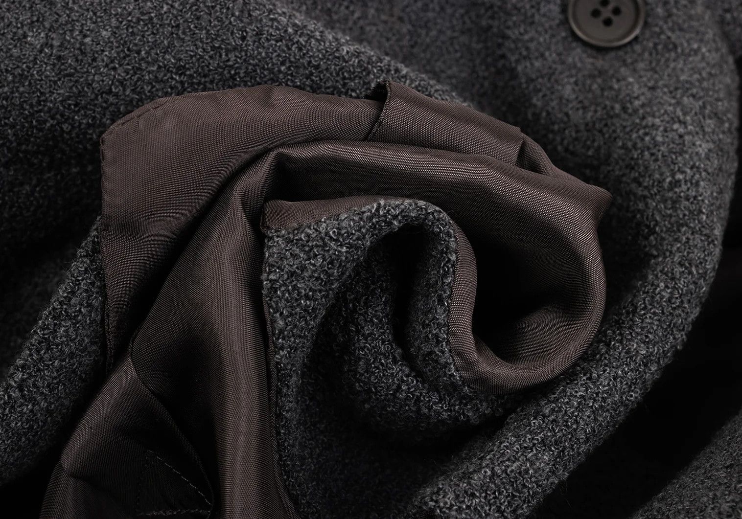 Emporio Armani Wool Blend Pile Gilet in Gray and Dark Brown Size US S / EU 44-46 / 1 - 13 Thumbnail