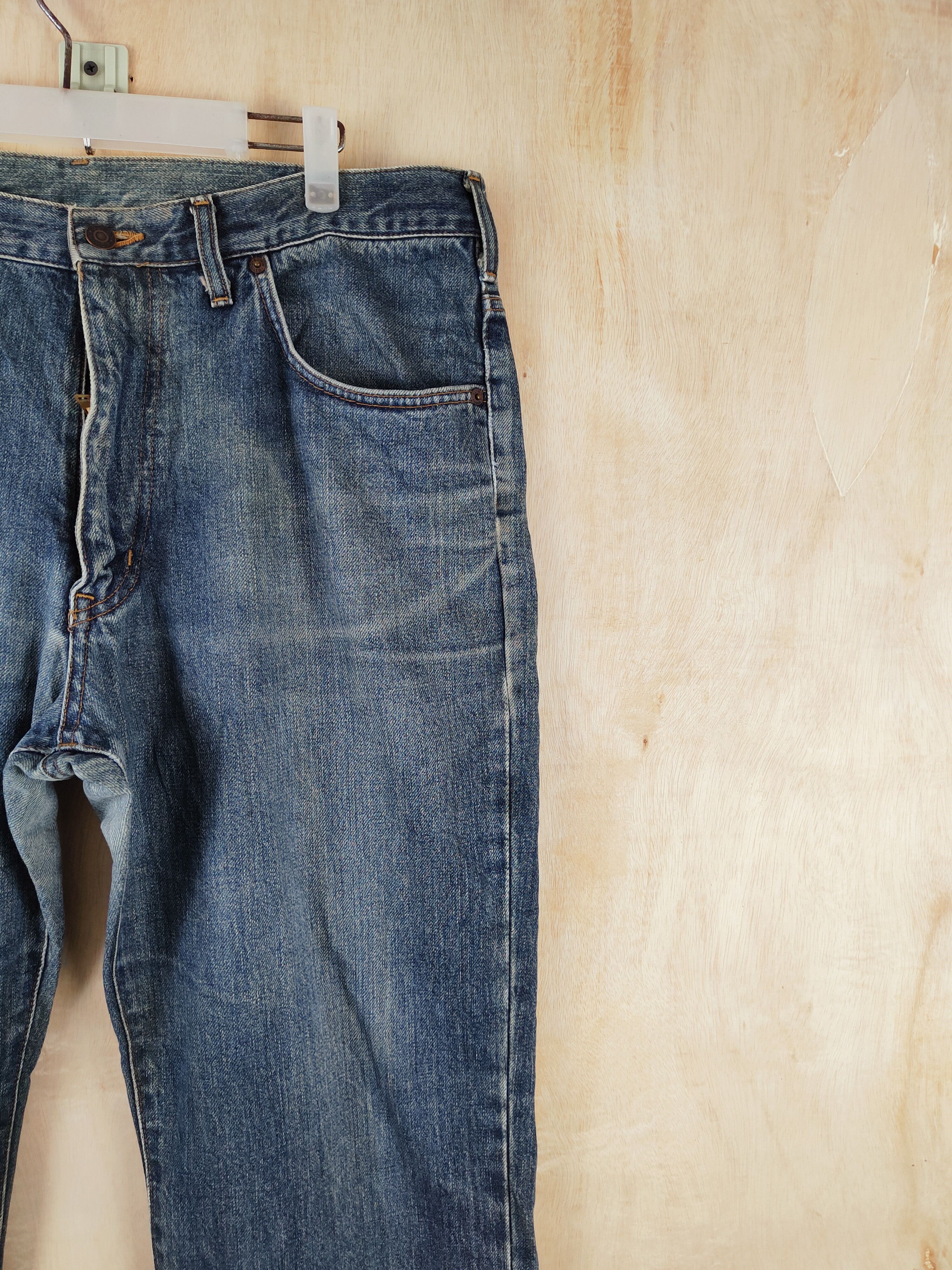 Edwin Edwin Dark Blue Faded Distressed Ripped Jeans #S2662 Size US 37 - 5 Thumbnail