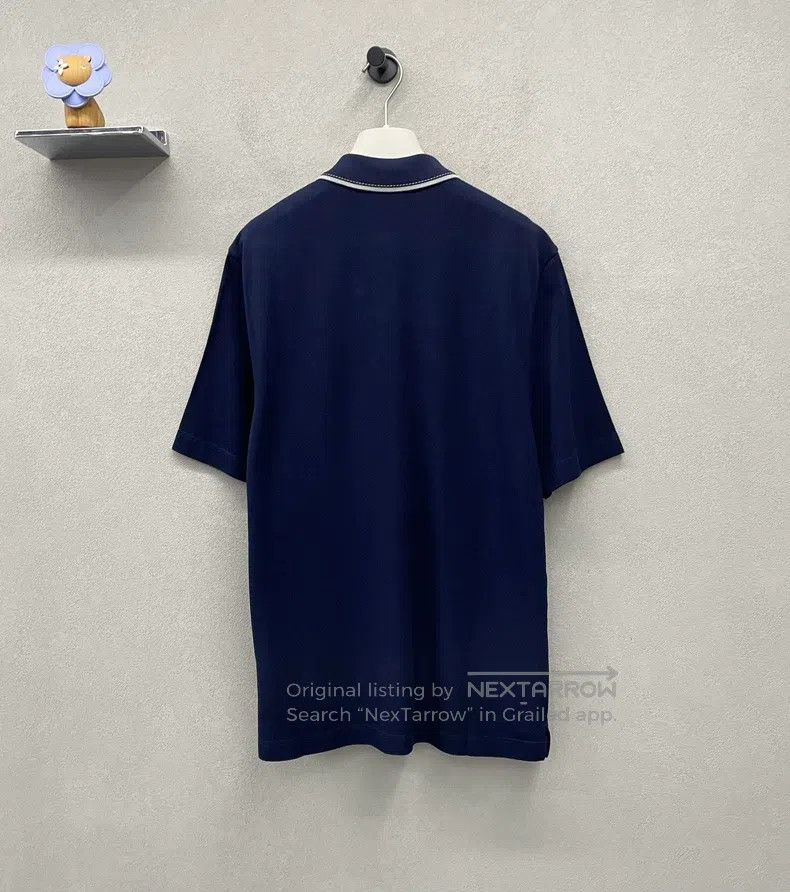 Hermes Hermes Polo shirt, dark blue, classic collar design with w Size US M / EU 48-50 / 2 - 3 Thumbnail