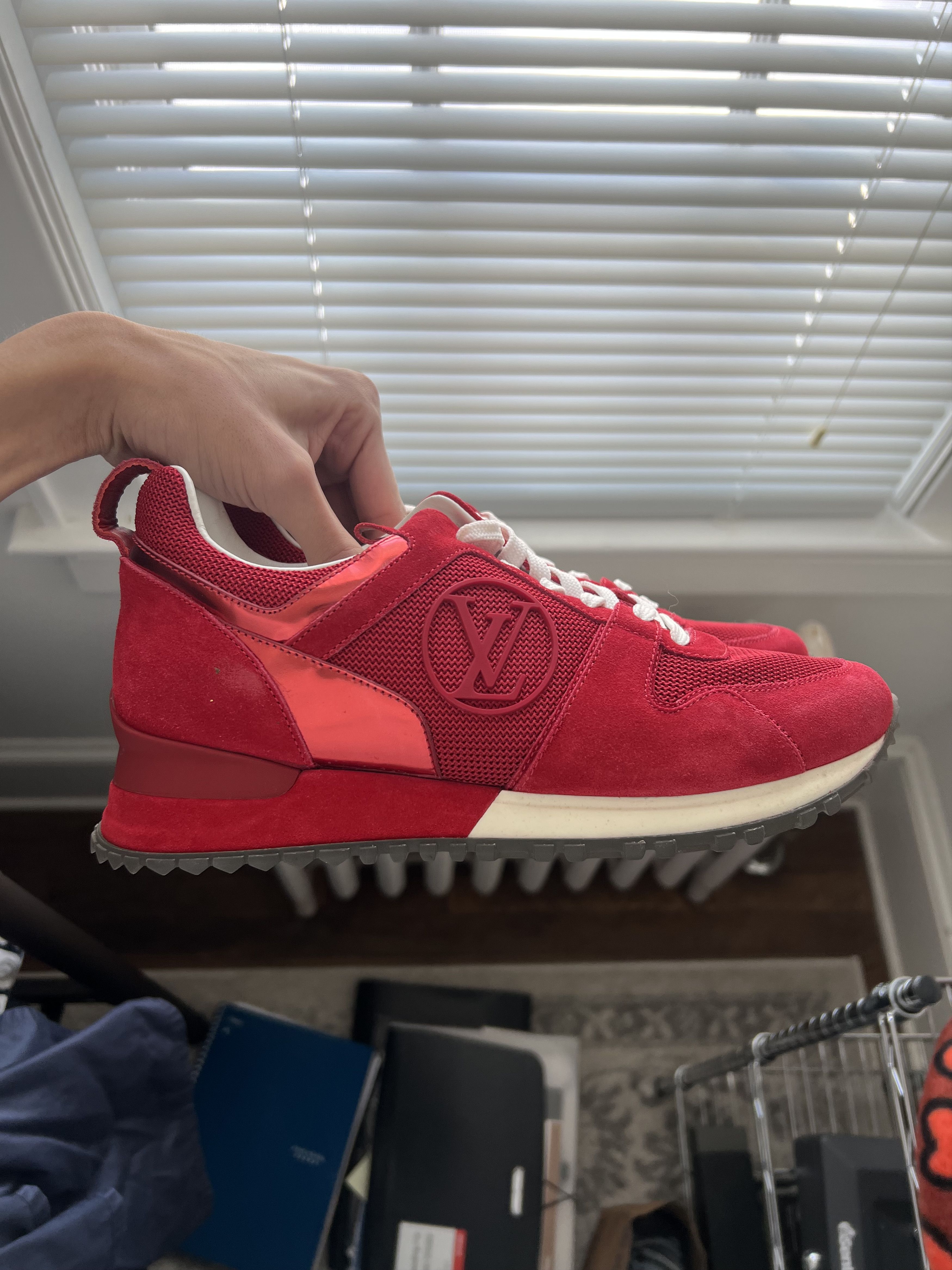 Louis Vuitton Suede Calfskin Run Away Platform Sneakers