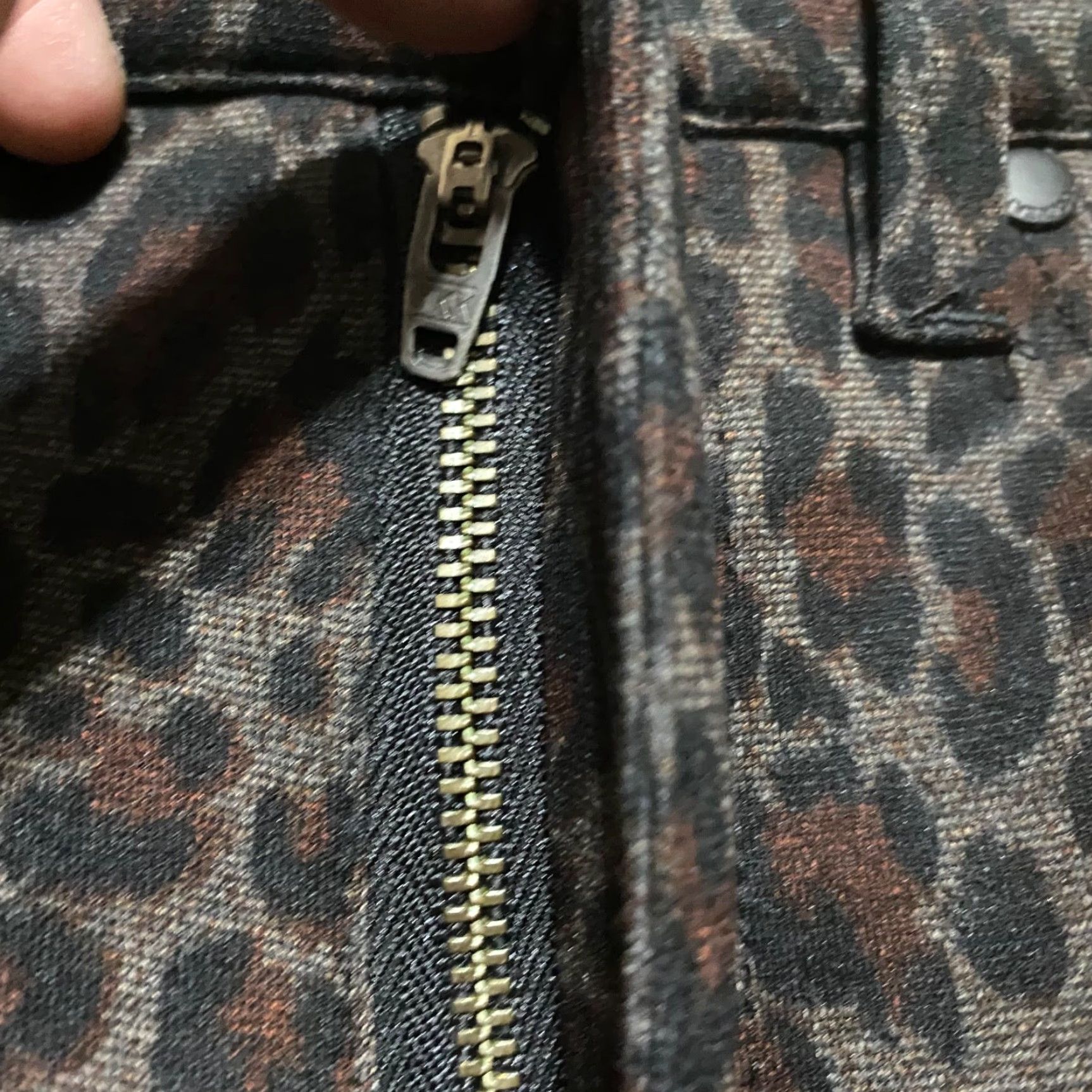 Vintage Liverpool Jeans Pants Womens 2 Brown Cheetah Print Jegging Skinny Mid Rise Ankle 28in Inseam Womens Size 26" / US 2 / IT 38 - 7 Thumbnail