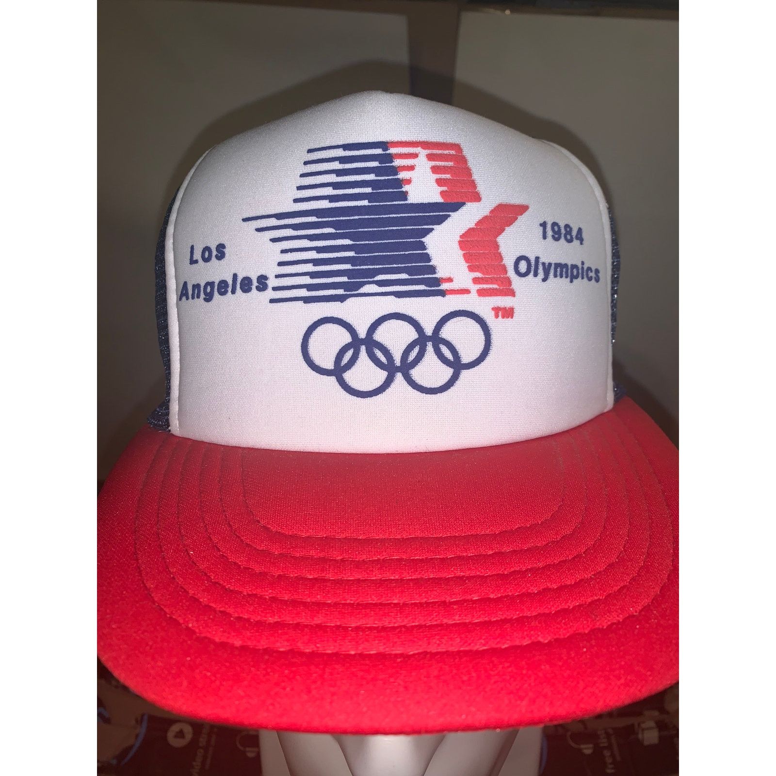 USA Olympics Vtg 1984 Los Angeles Olympics Trucker Hat LA84 Snapback USA Size ONE SIZE - 5 Thumbnail