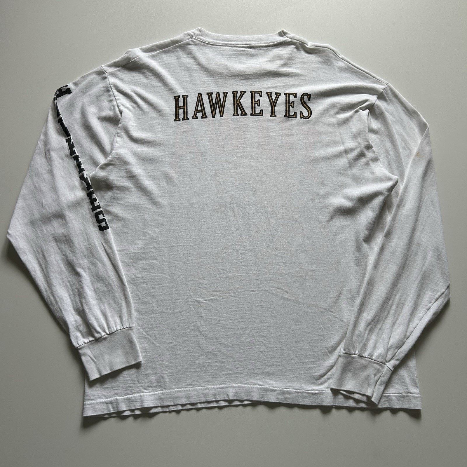 Fruit Of The Loom Vintage 90s NCAA Cross Country Long Sleeve XL Iowa Hawkeye Size US XL / EU 56 / 4 - 4 Thumbnail