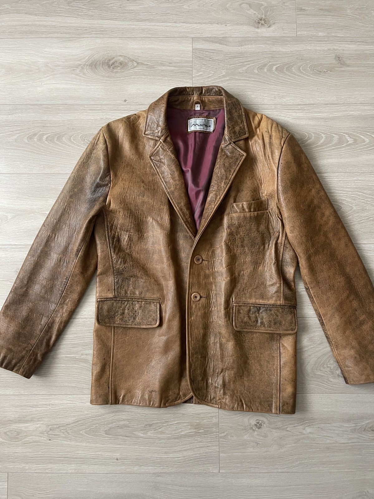 Vintage Vintage Mordex London Leather Blazer Jacket Made In UK 90s M Size US M / EU 48-50 / 2 - 13 Thumbnail