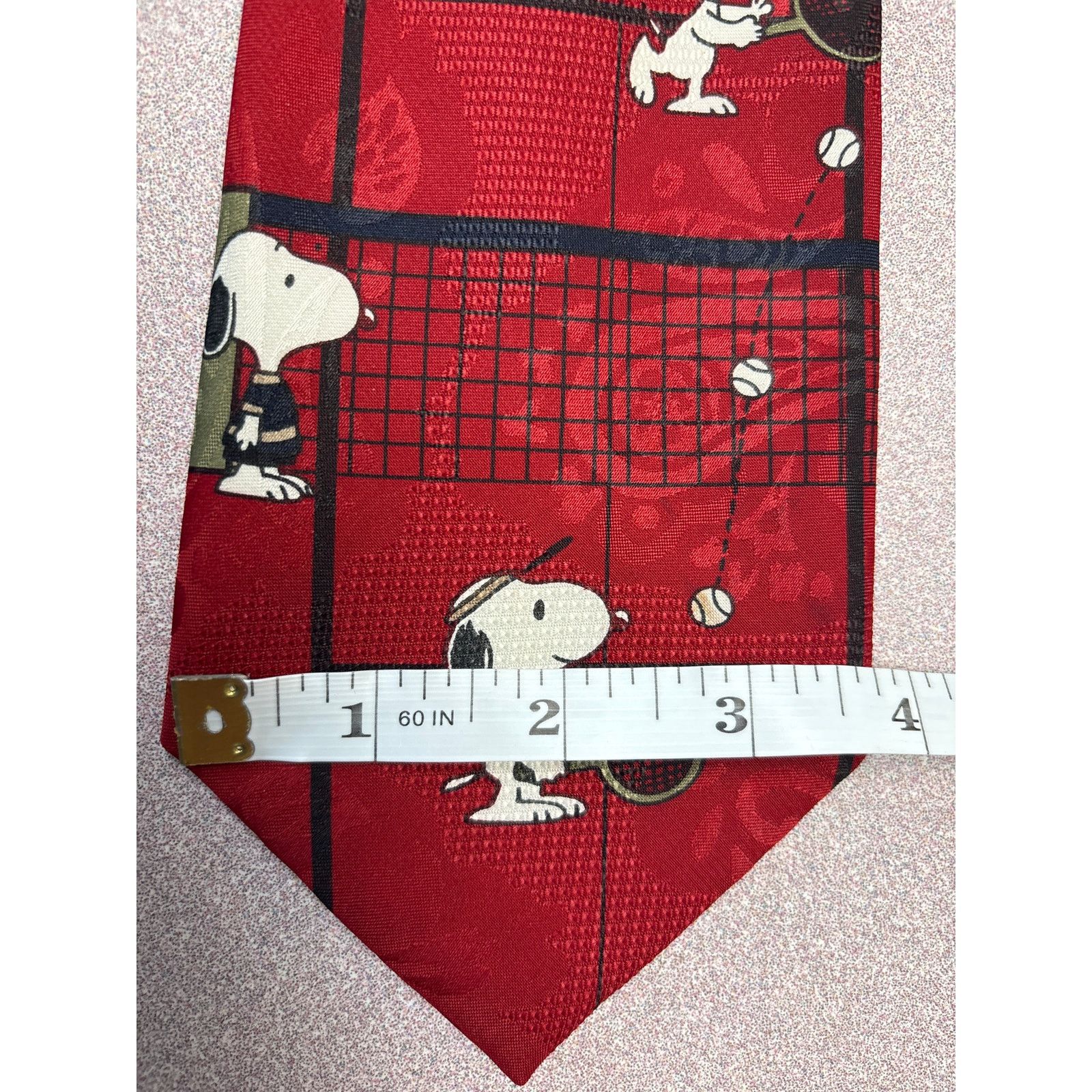 Other Snoopy and the Gang Red Tennis Tie Size ONE SIZE - 2 Thumbnail