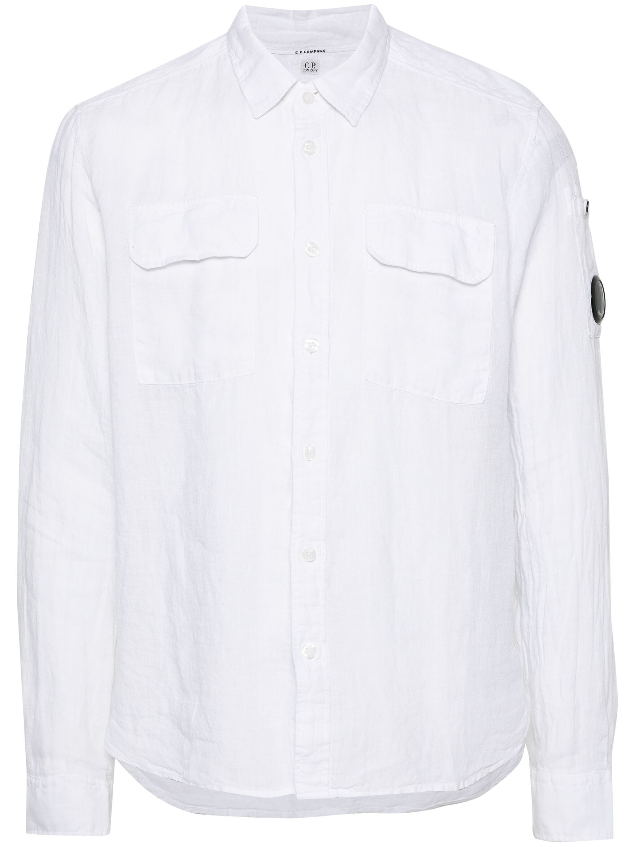 C.P. Company o1y1224 Solid Color Shirt in White Size US M / EU 48-50 / 2 - 1 Thumbnail