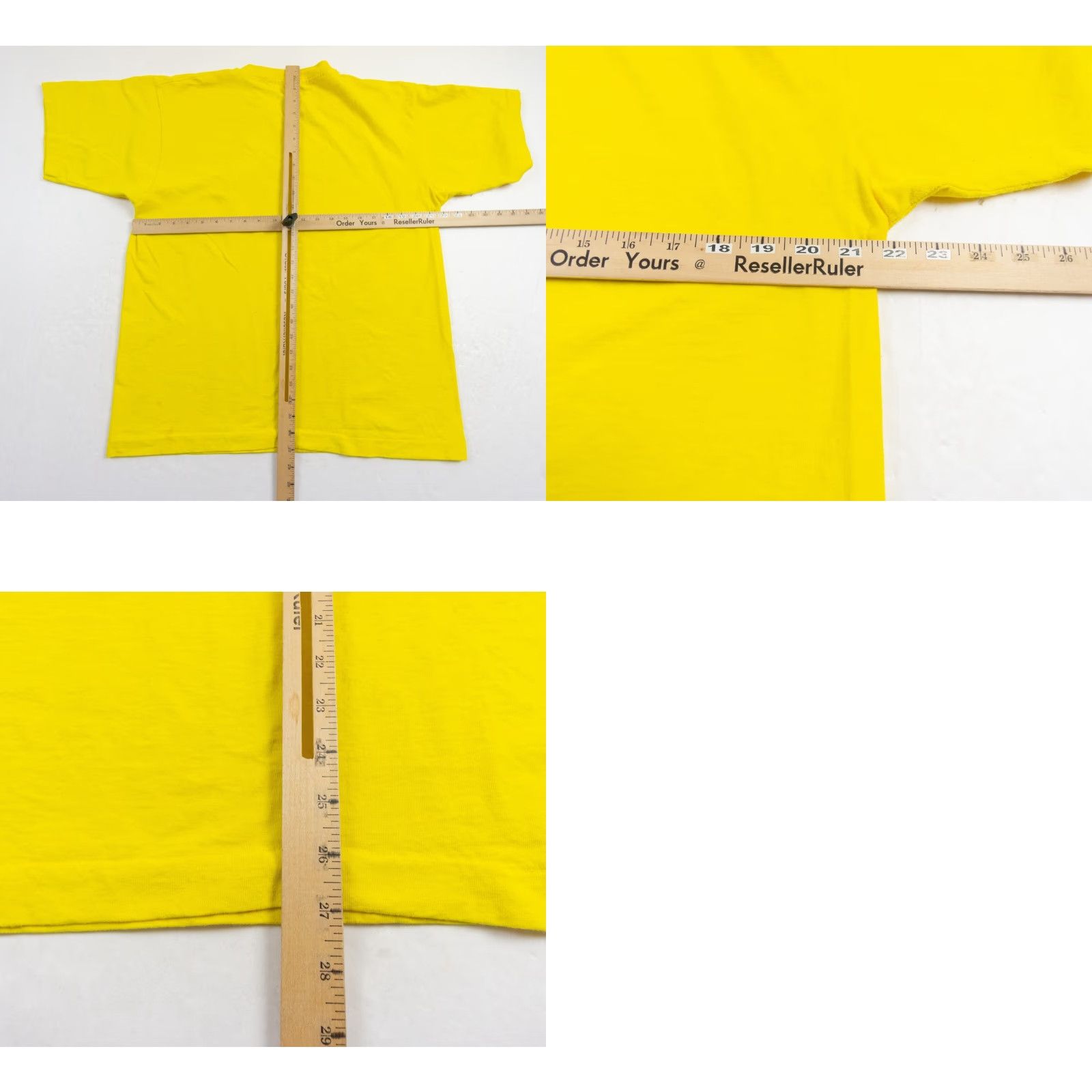 Fruit Of The Loom VINTAGE Fruit of the Loom T-Shirt Womens XL Yellow Solid 90s Crew Neck Short Sleeve Size XL / US 12-14 / IT 48-50 - 8 Thumbnail