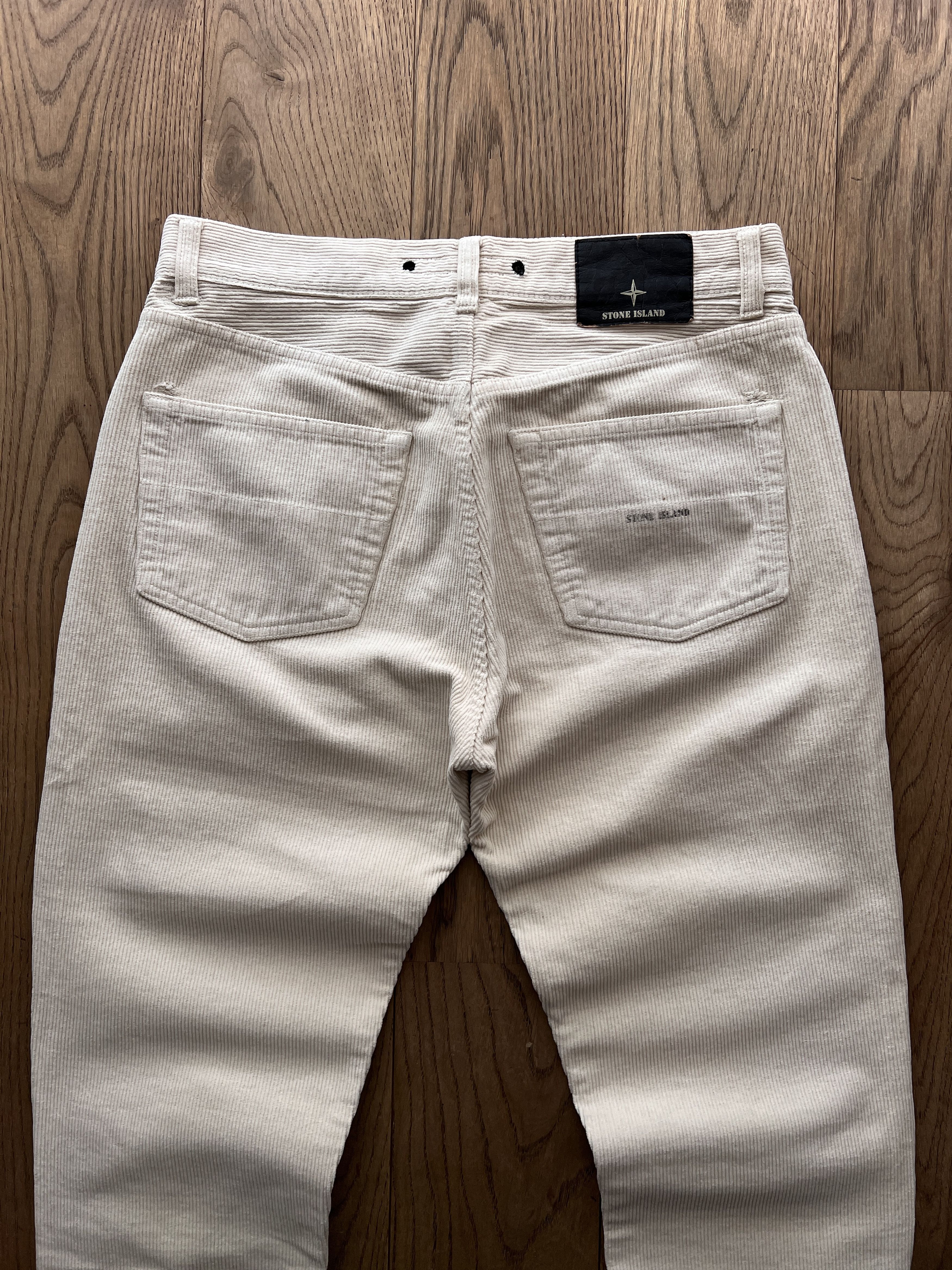 Stone Island Rare! Stone Island vintage 90s cream corduroy pants velvet Size US 31 - 3 Thumbnail