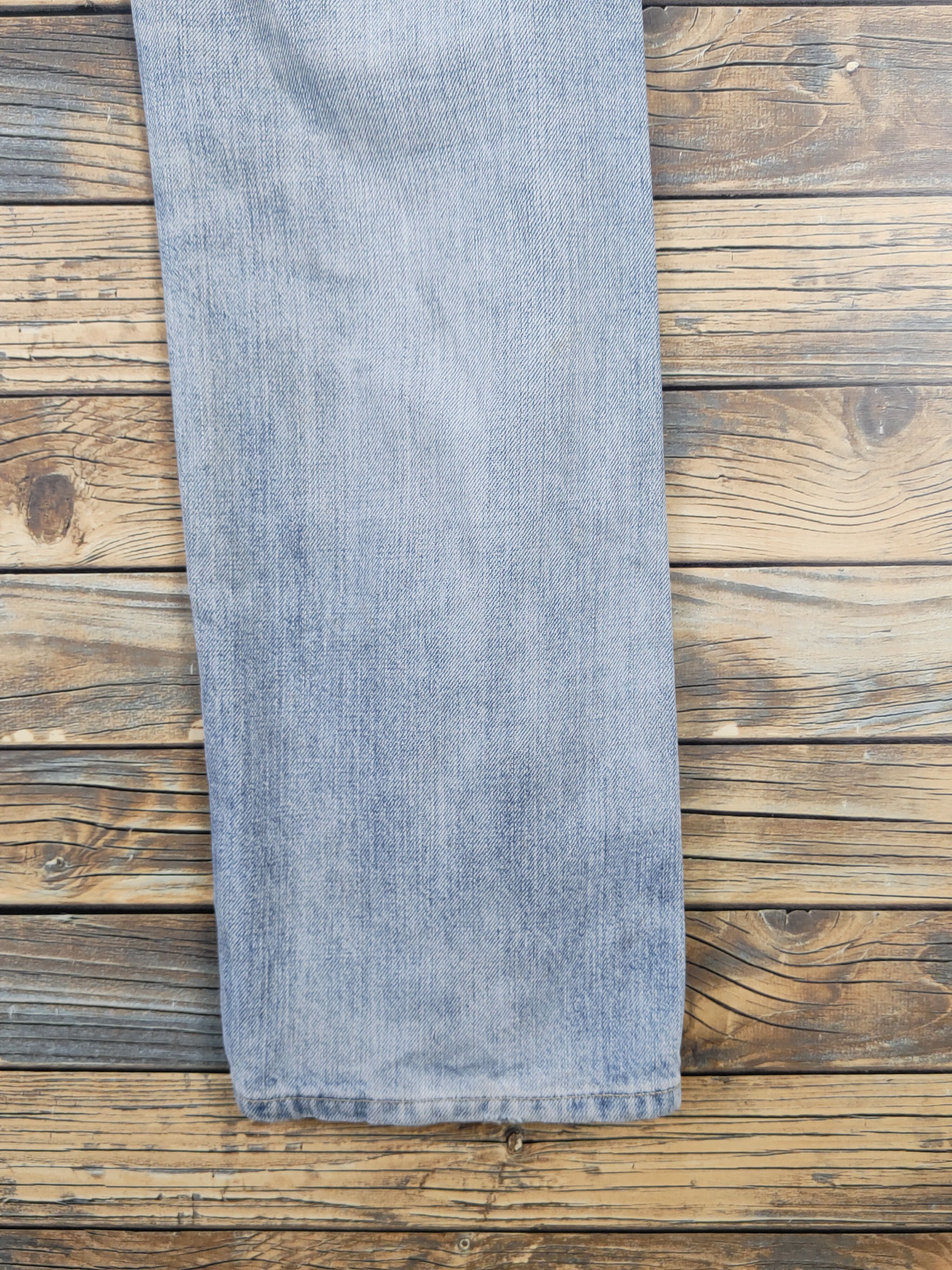 Japanese Brand Uniqlo Blue faded selvedge Distressed Ripped denim #W1493 Size US 32 / EU 48 - 11 Thumbnail