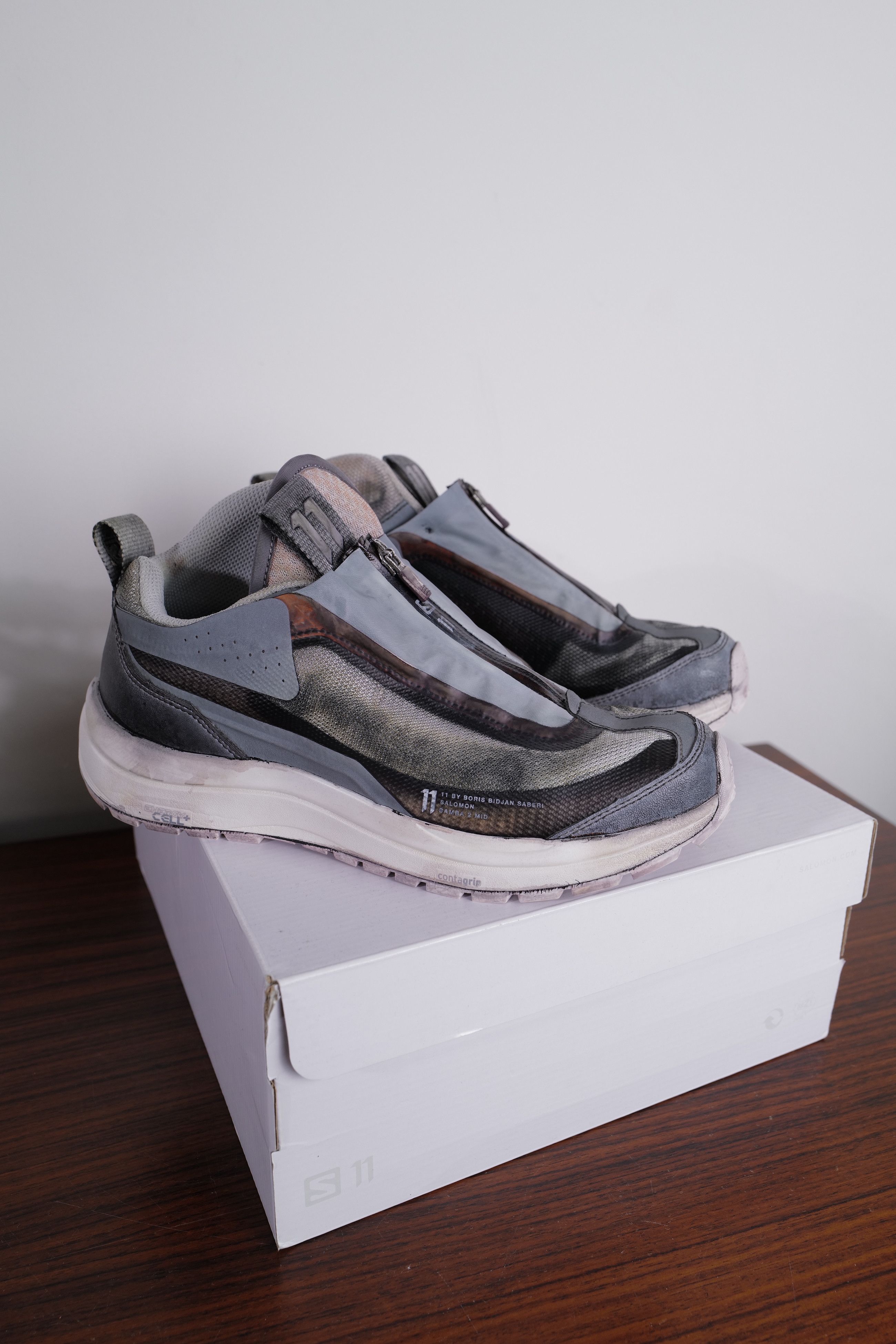 Boris Bidjan Saberi WHITE-PATINA GREY Size US 8.5 / IT 38.5 - 9 Thumbnail
