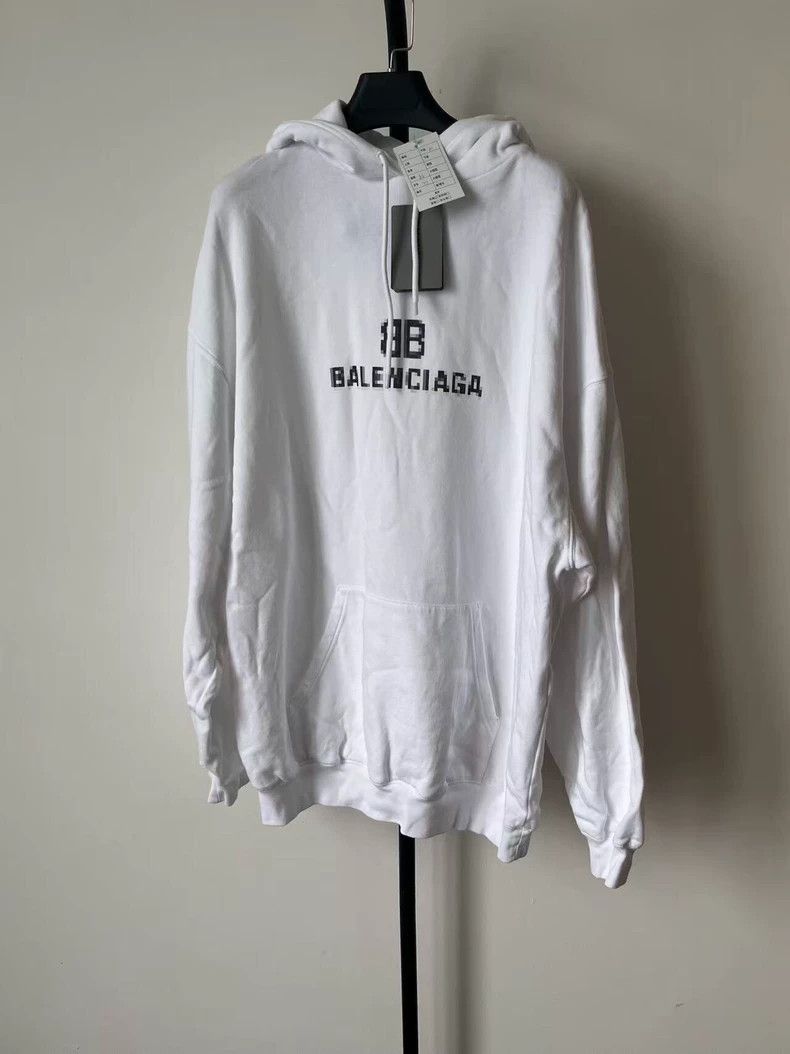 Other Balenciaga Monogrammed fleece drawstring hooded sweatshirt Size US M / EU 48-50 / 2 - 1 Thumbnail