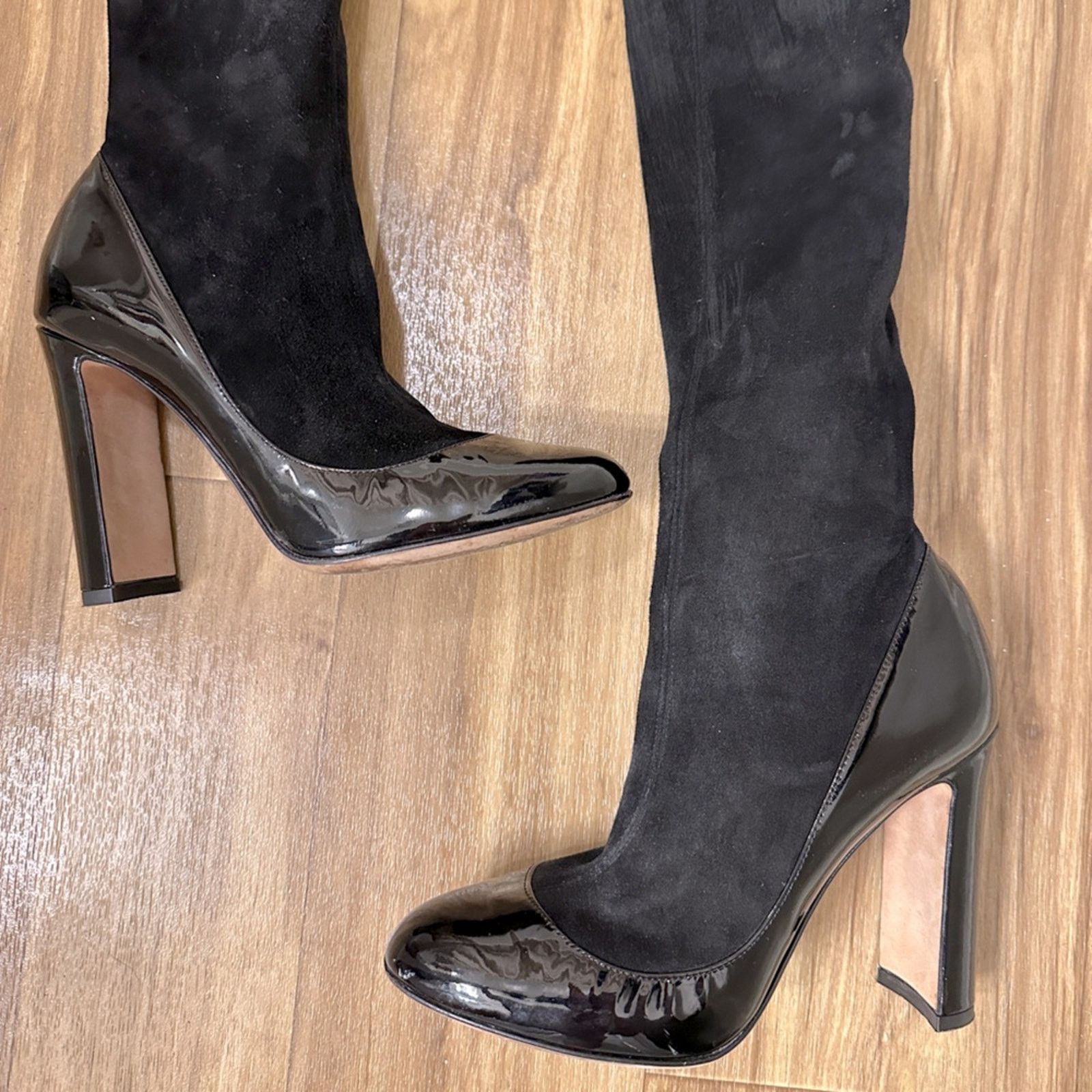 Dolce & Gabbana DOLCE & GABBANA Round Toe Pump Insert Over The Knee Boots Size US 6 / IT 36 - 7 Thumbnail