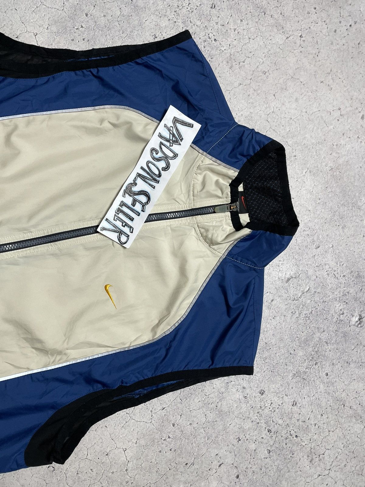 Nike × Vintage Vintage 90's Nylon Nike Drill Swoosh Vest Y2K Size US XL / EU 56 / 4 - 5 Thumbnail
