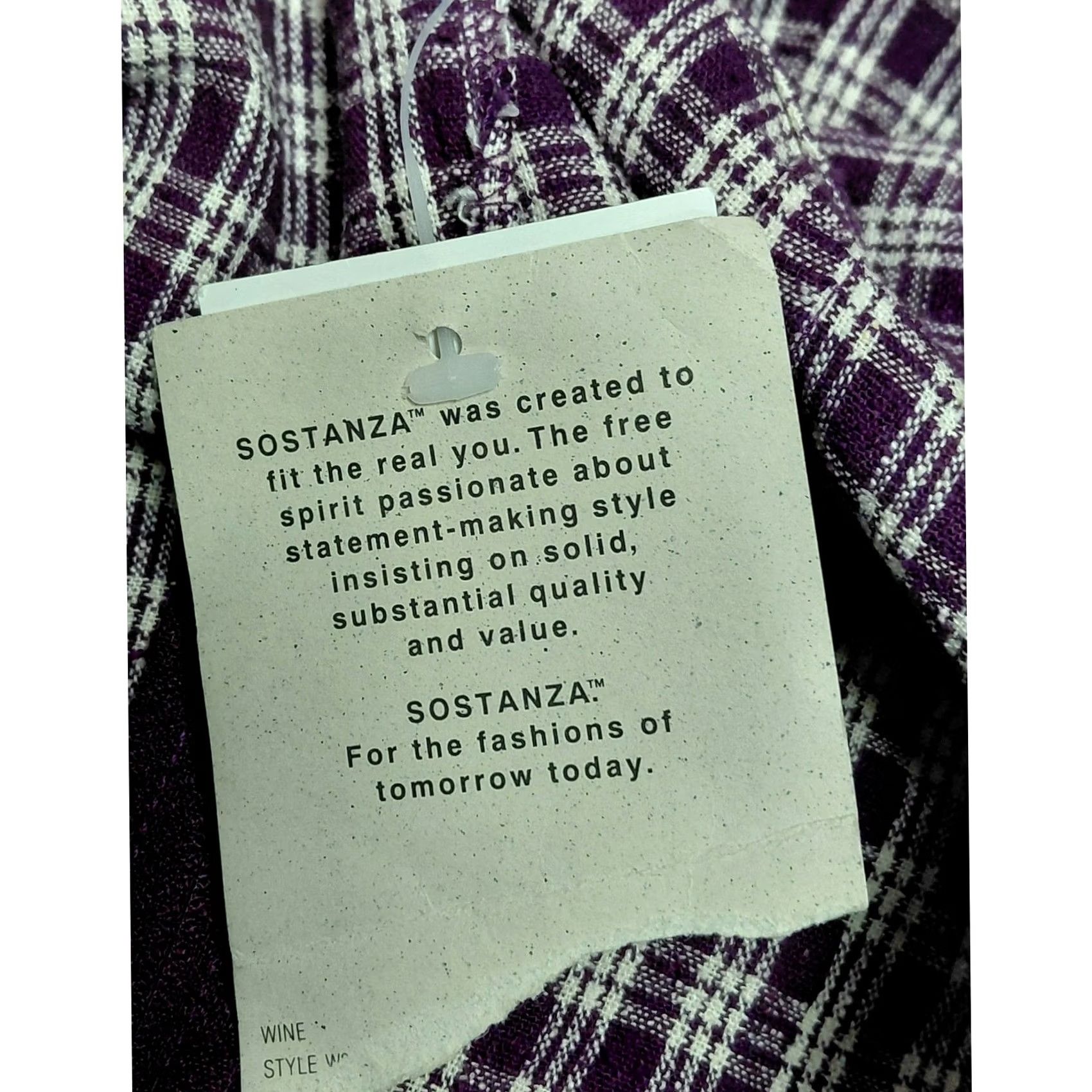 Vintage NWT Sostanza Silk Plaid Skirt Purple Women Size M Mini Knee Length Lightweight Casual Formal Size 32" / US 10 / IT 46 - 3 Thumbnail