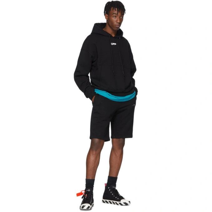 Off-White Black Wavy Line Logo Oversized Hoodie Size US M / EU 48-50 / 2 - 4 Thumbnail