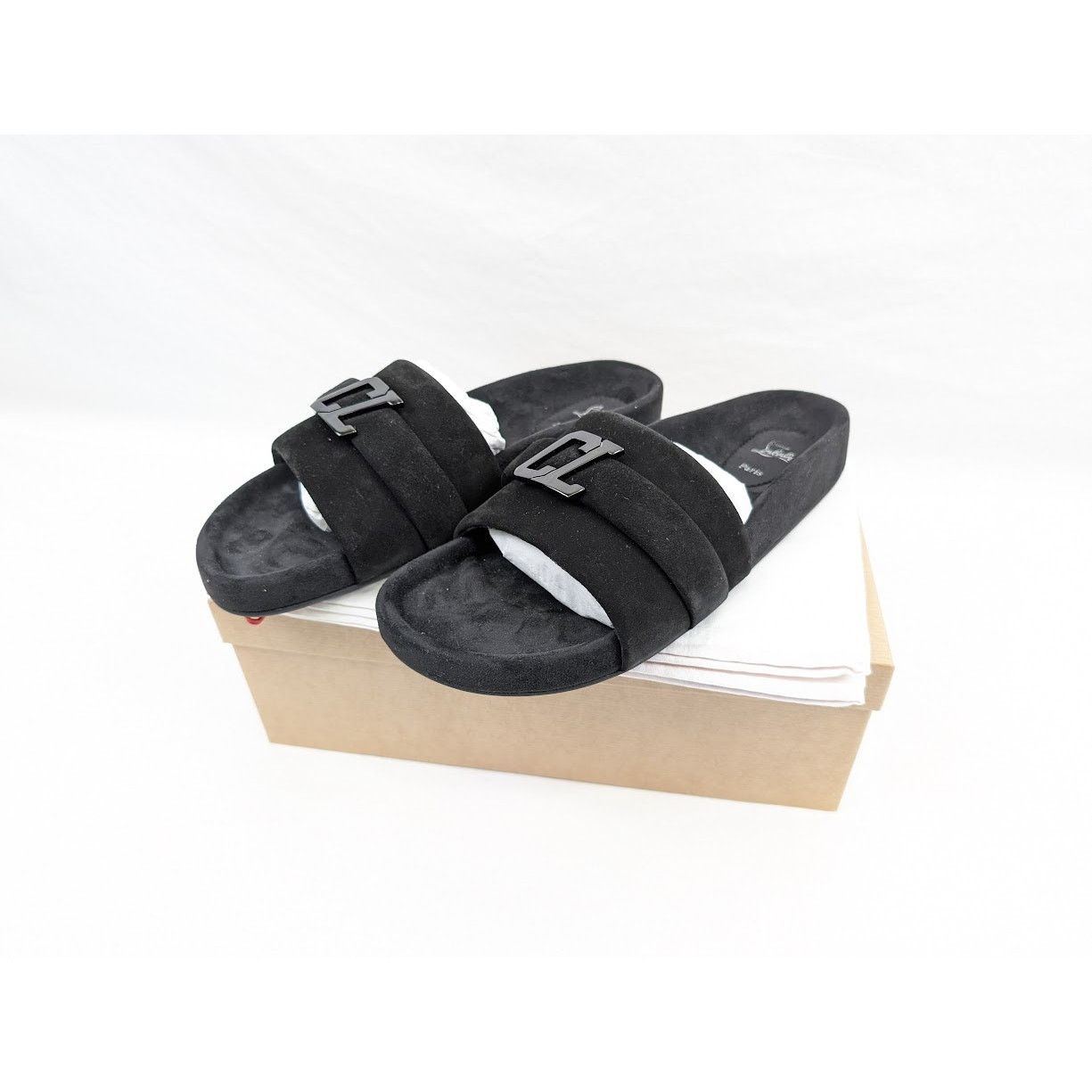 Christian Louboutin o1rshd1 Crosta Varsimule Bizz Flat in Black Size US 11 / EU 44 - 22 Thumbnail
