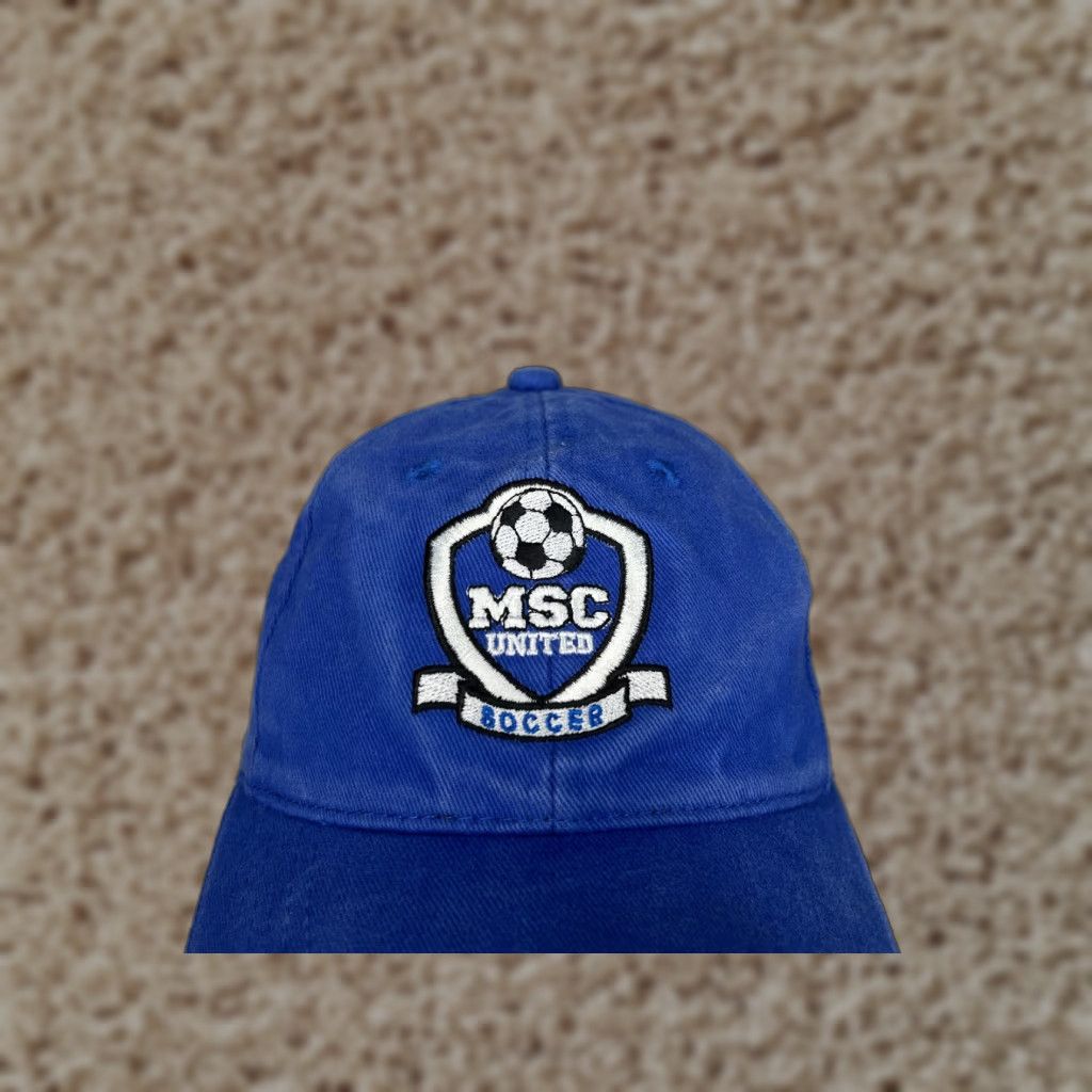 Vintage Sportsman MSC Mesa United Soccer Club Hat Cap Strap Back Adult One Size Blue 100% Cotton Size ONE SIZE - 1 Thumbnail