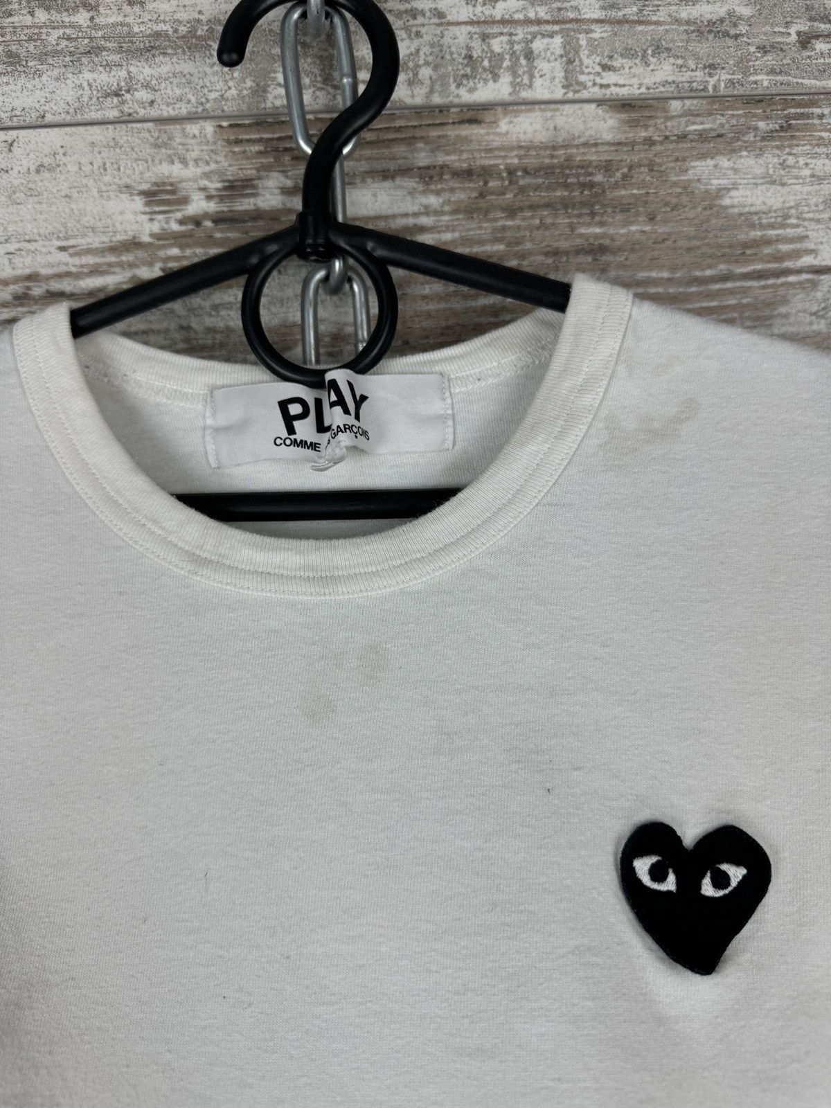 Comme des Garcons Men’s Distressed Play Comme des Garçons T-shirt tee Japanese Size US M / EU 48-50 / 2 - 12 Thumbnail