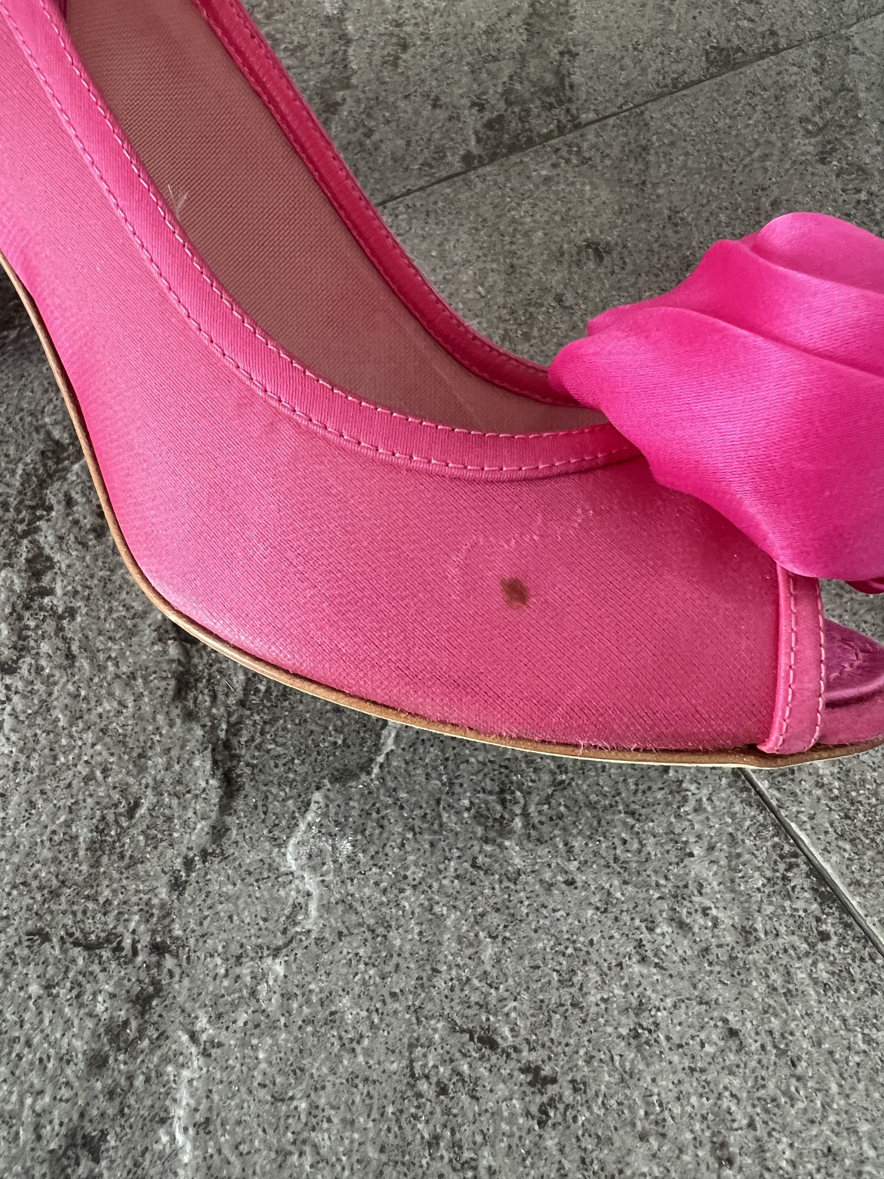 Dior Dior Pink Rose Peep Toe Heels Satin Mesh EU36 Size US 6 / IT 36 - 8 Thumbnail