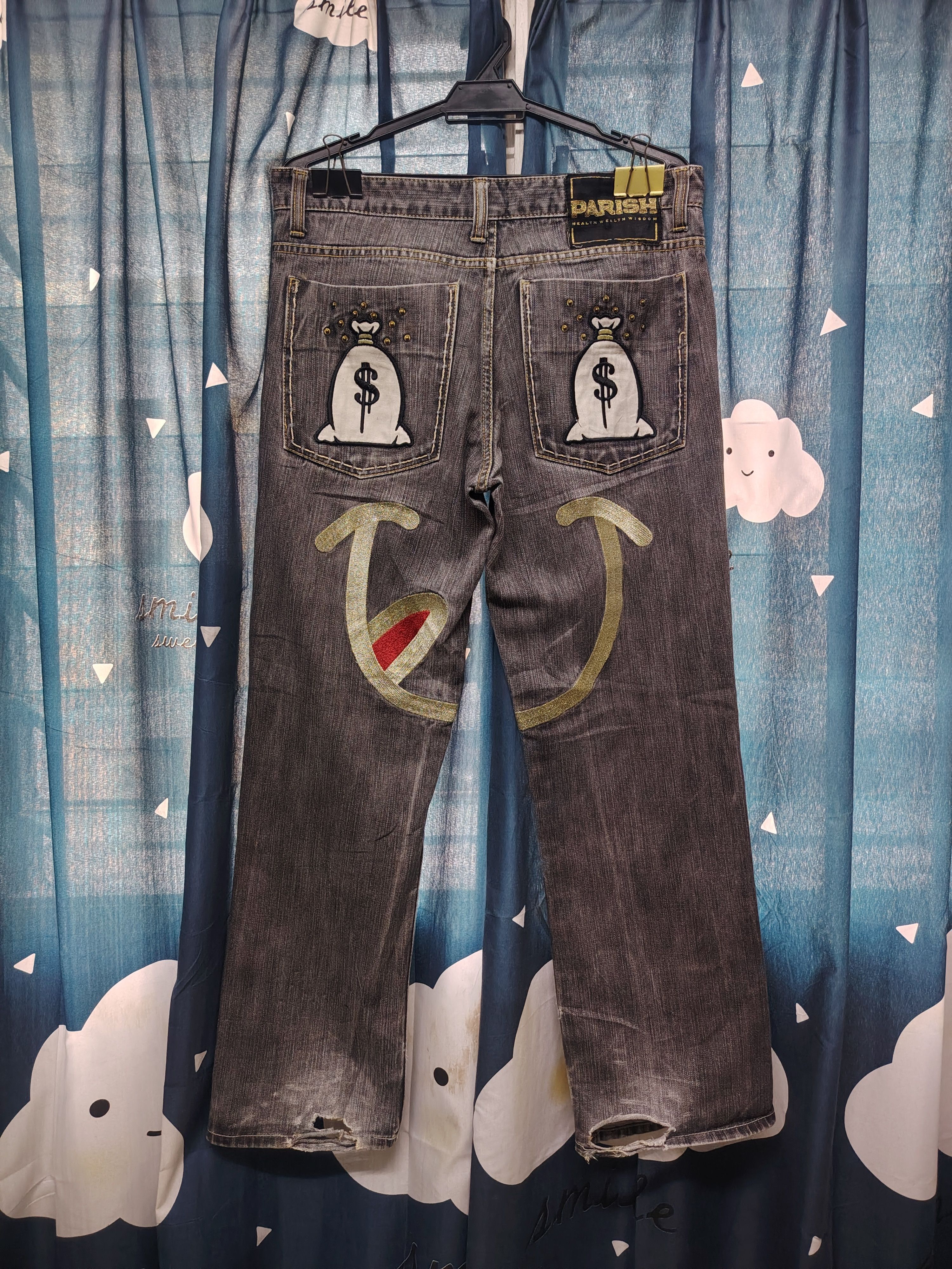 Tribal Streetwear PARISH EMBROIDERY LOGO JEANS Size US 34 / EU 50 - 1 Thumbnail