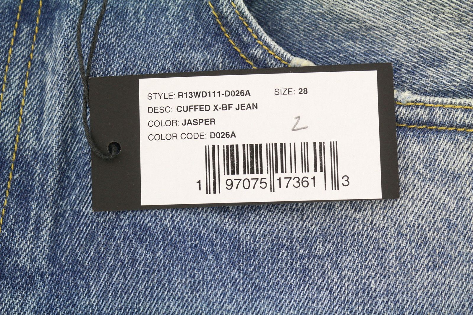R13 CUFFED X-BF 28 Jasper Faded Blue 87196 Size 28" / US 6 / IT 42 - 7 Thumbnail