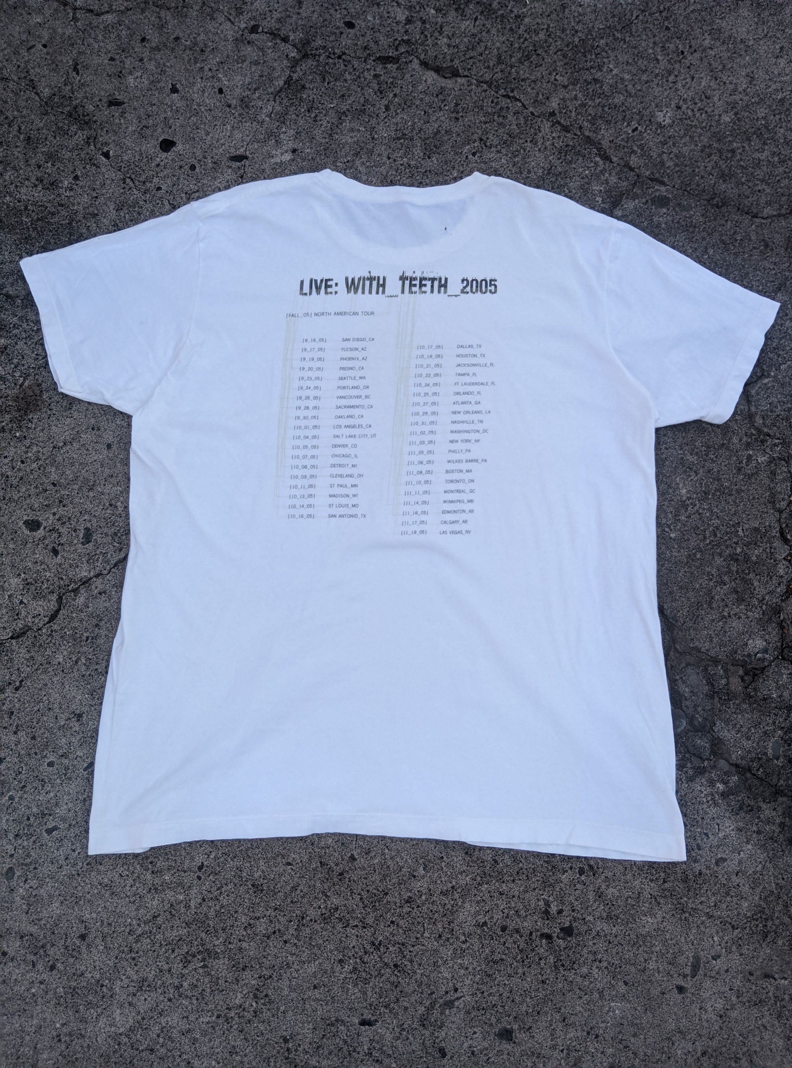 Band Tees × Vintage Vintage 2005 nin nine inch nails with the teeth t shirt Size US XL / EU 56 / 4 - 2 Thumbnail