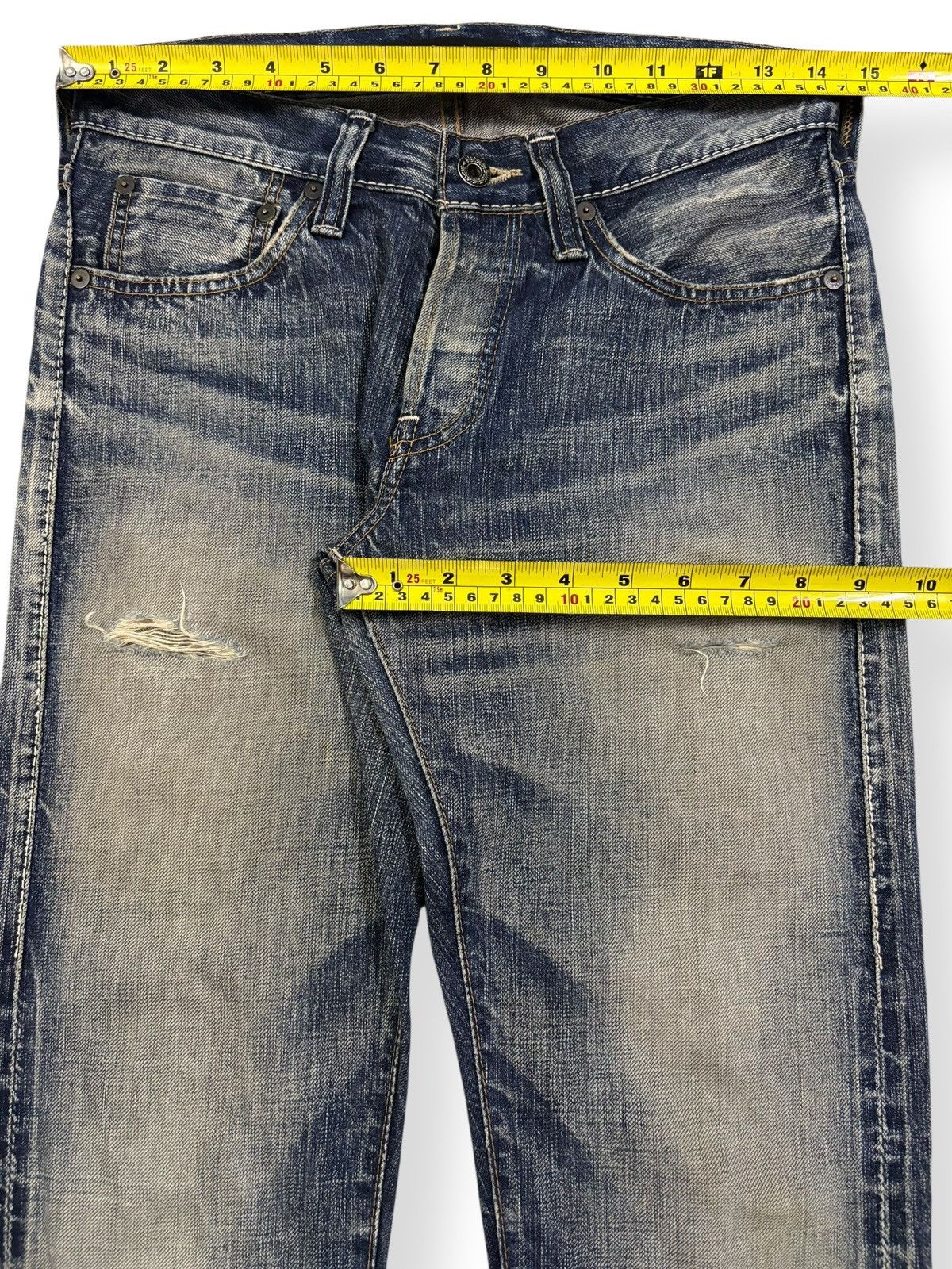 Junya Watanabe Vintage Japanese Brand Johnbull Selvedge Distressed Jeans Size US 29 - 15 Thumbnail