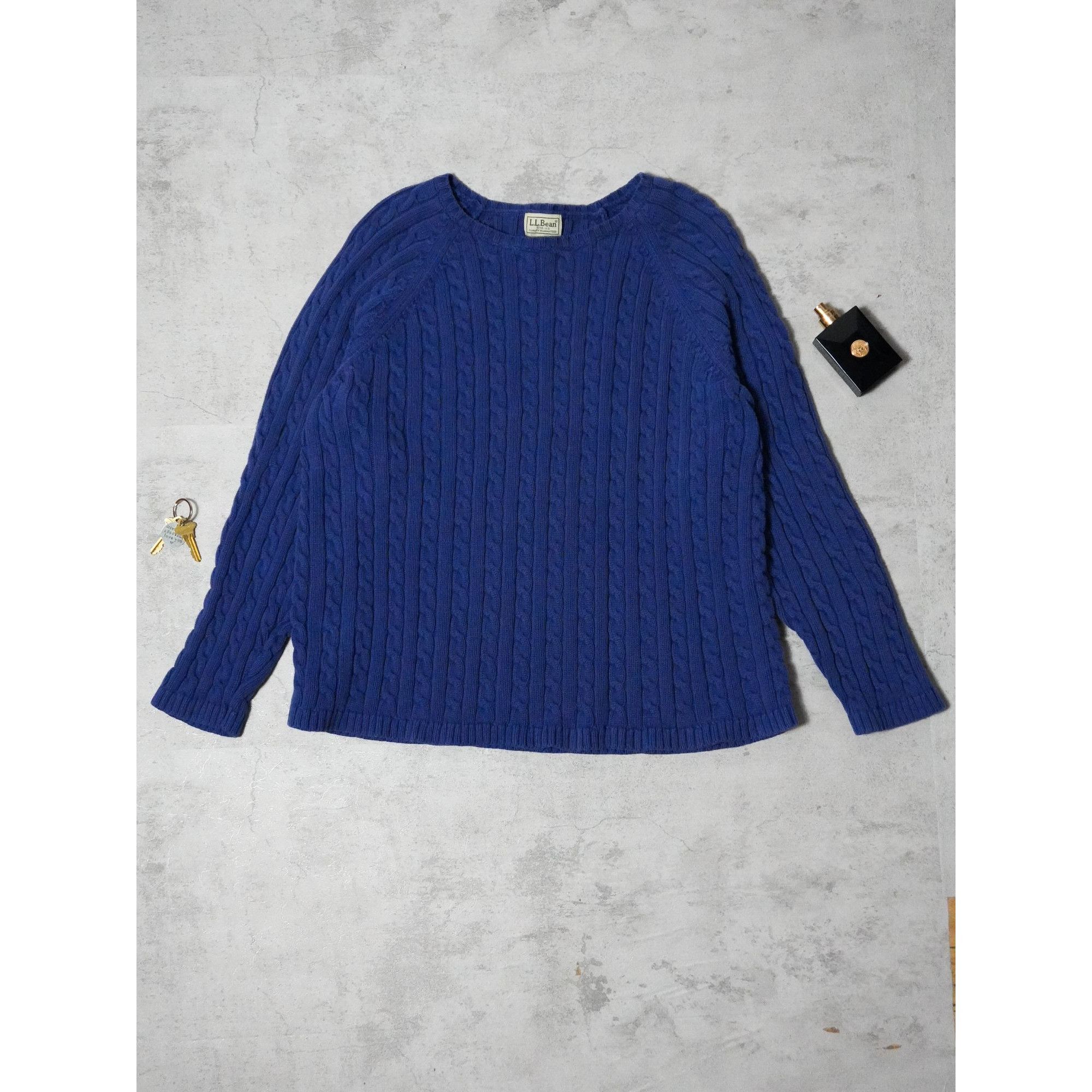 L.L. Bean Vintage Women's L.L Bean Cable Knit Sweater Size XXL / US 16-18 / IT 52-54 - 2 Thumbnail