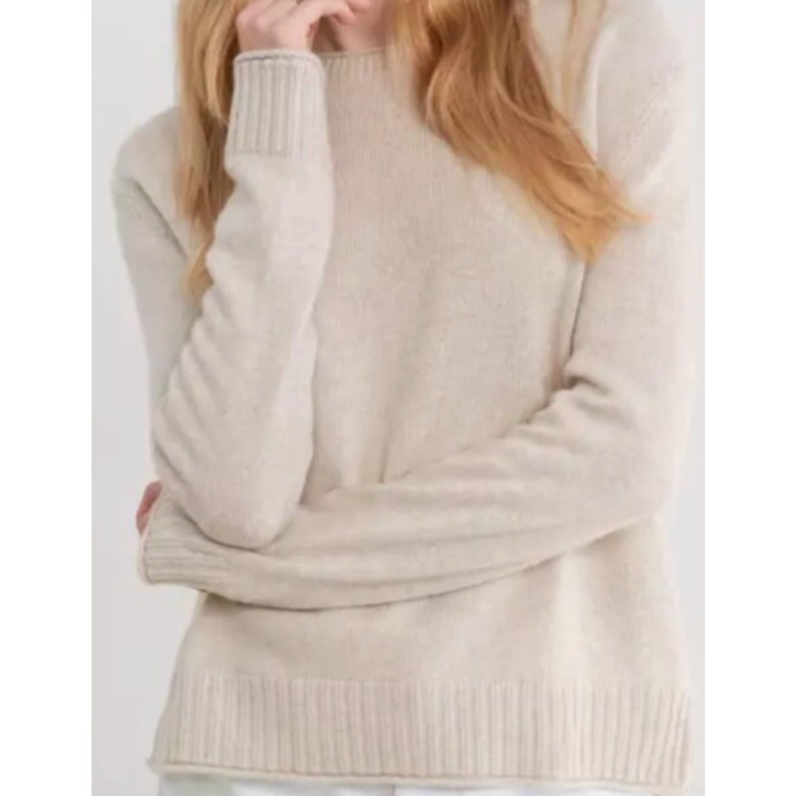 Vintage Jenni Kayne Sweater Women XS Gray Cashmere Wool Blend Crewneck Pullover Knit All Seasons Designer Womens Size XS / US 0-2 / IT 36-38 - 6 Thumbnail