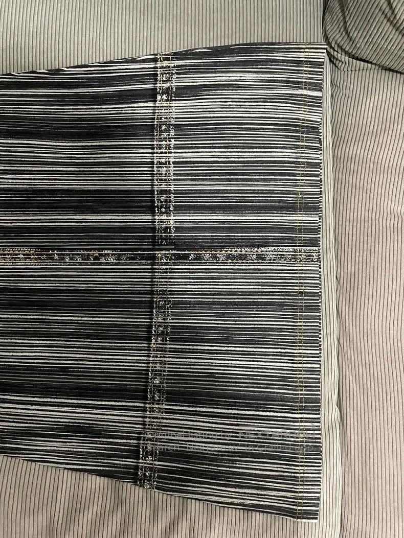 Issey Miyake Issey Miyake size:3 Striped Denim Black & White Skirt Size 22" - 4 Thumbnail