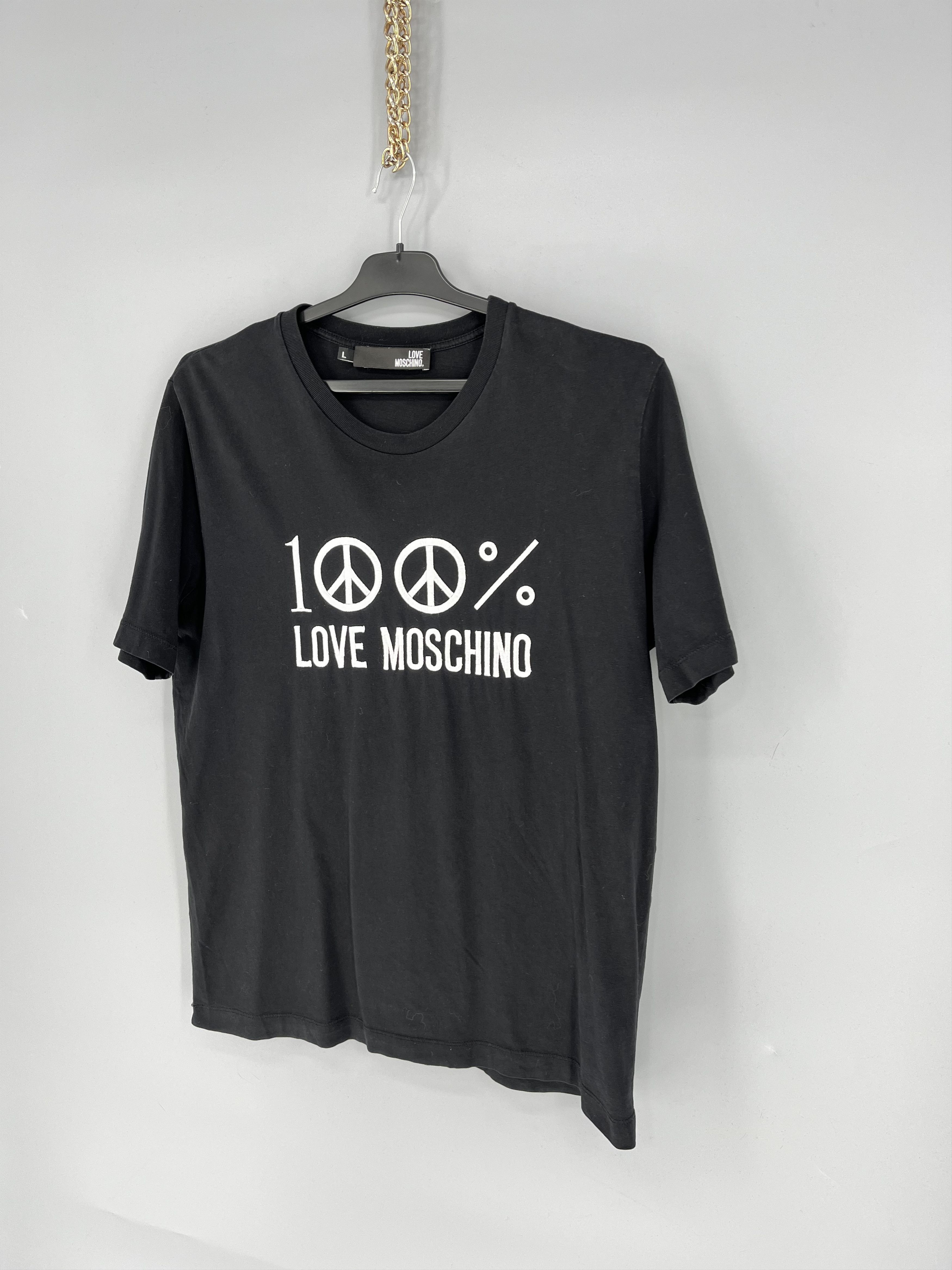 Moschino Vintage Y2K Moschino Blank Tee Shirt Big logo luxury Size L Size US L / EU 52-54 / 3 - 3 Thumbnail