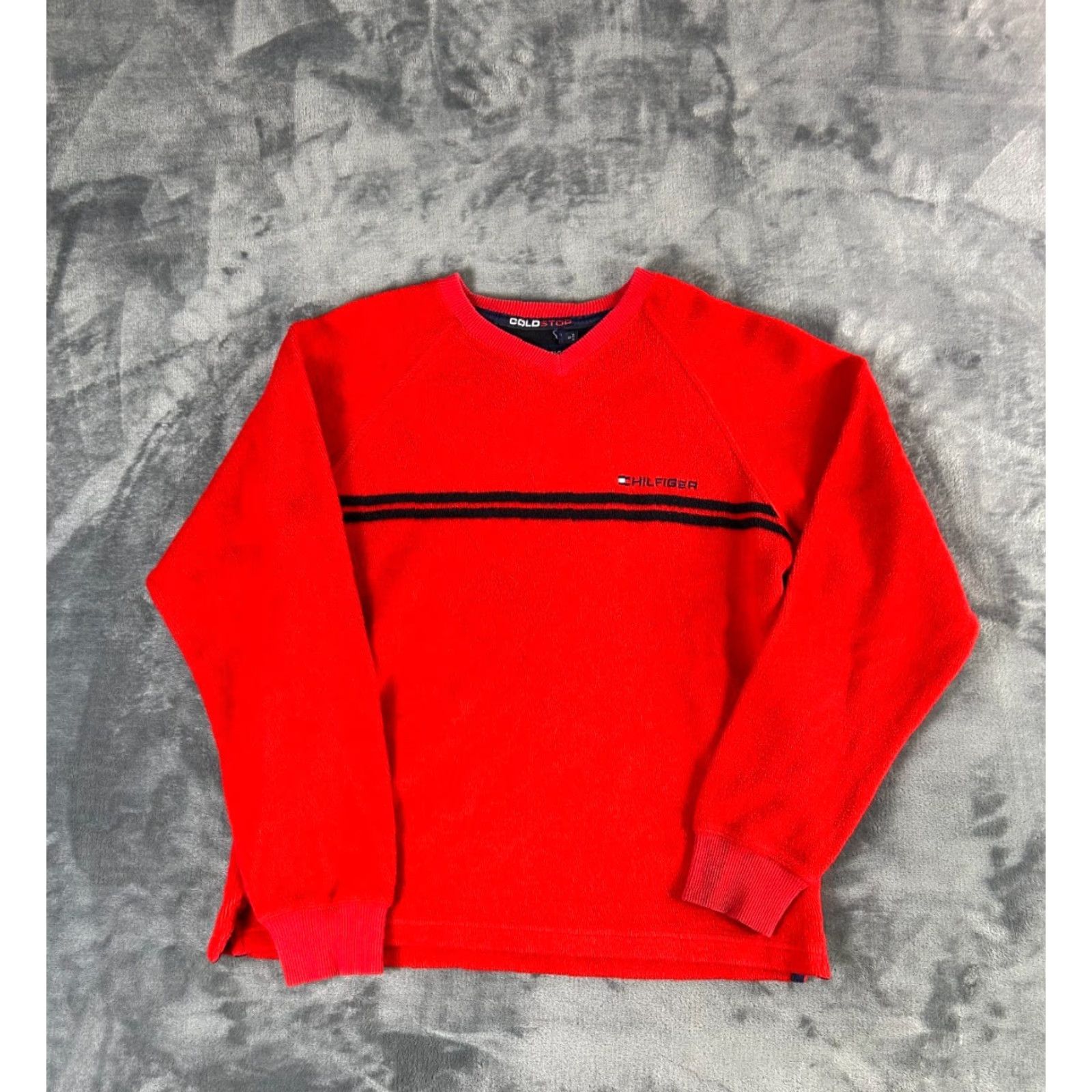 Tommy Hilfiger VINTAGE Tommy Hilfiger Sweater Crew Neck Red Striped Logo Size S Mens Pullover Knits Size US S / EU 44-46 / 1 - 2 Thumbnail