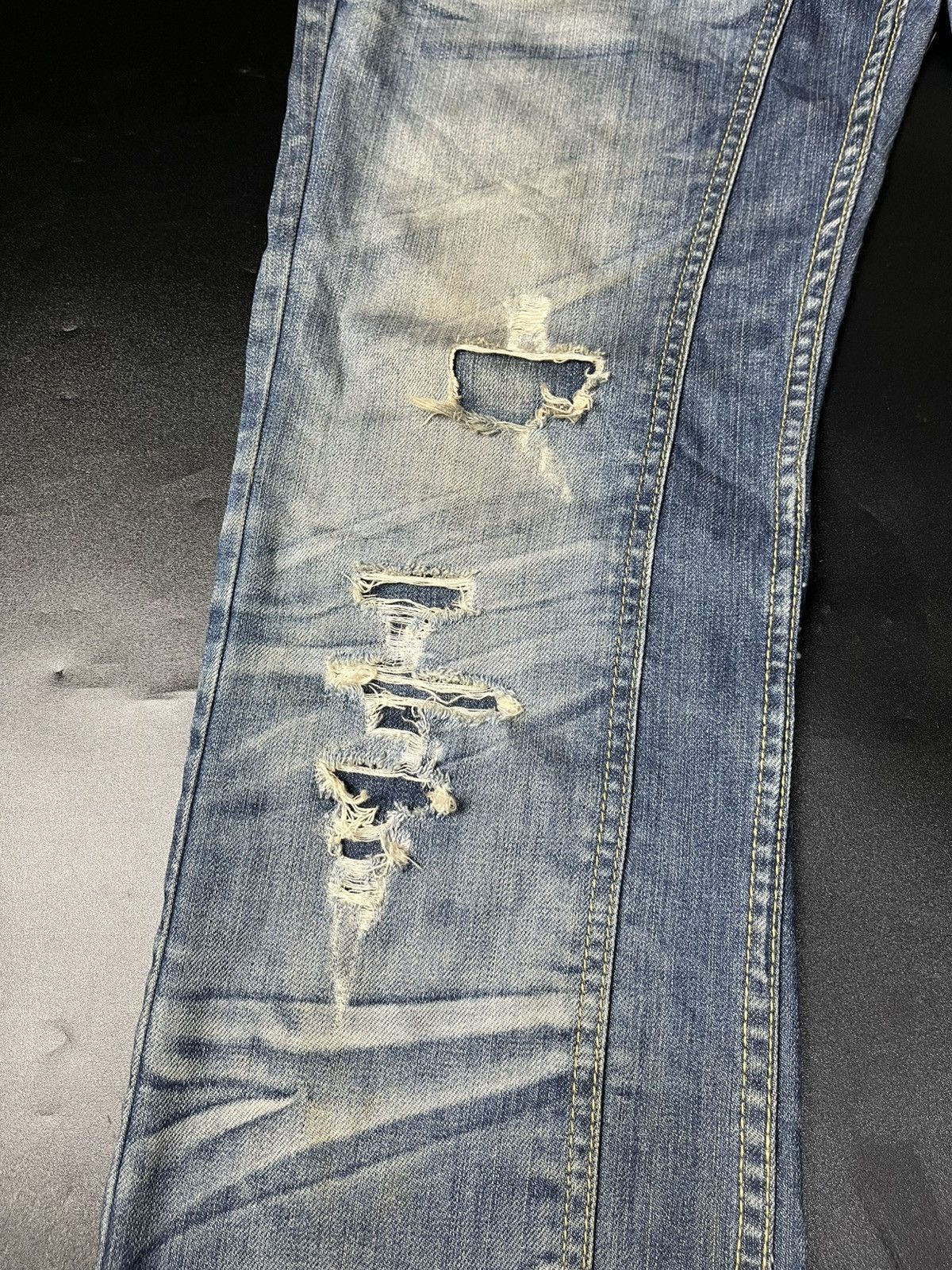Hysteric Glamour japanese Jesus is love flare double knee jeans fading Size US 32 / EU 48 - 6 Thumbnail