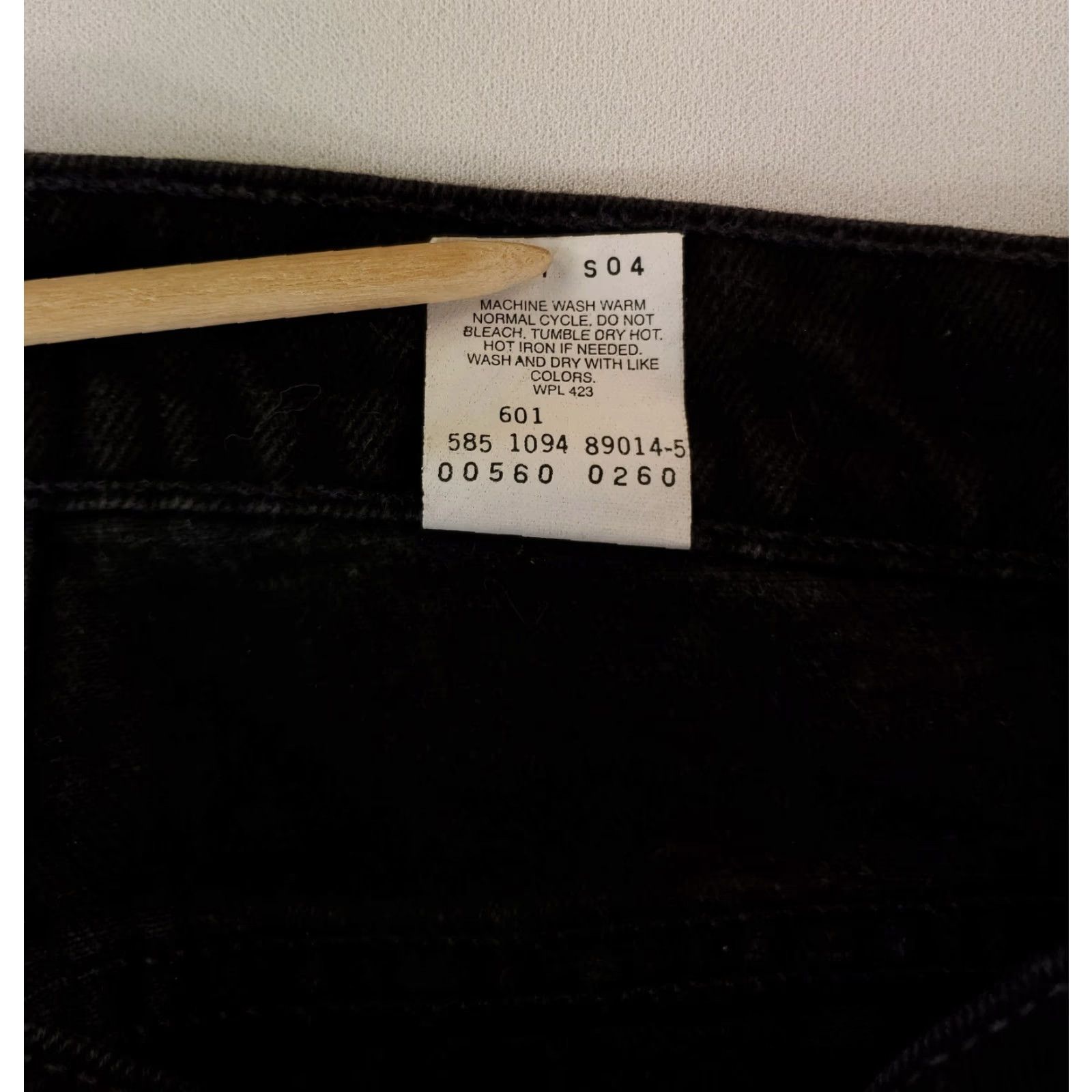 Levi's VINTAGE Levi's 560 VTG 90s Loose Fit Jeans Black Baggy Wide-Leg Mens 33x30 Size US 33 - 2 Thumbnail