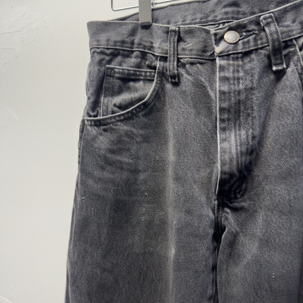 Vintage Thrashed Faded Distressed Black Jeans ERD Grunge Chrome Size US 28 / EU 44 - 5 Thumbnail