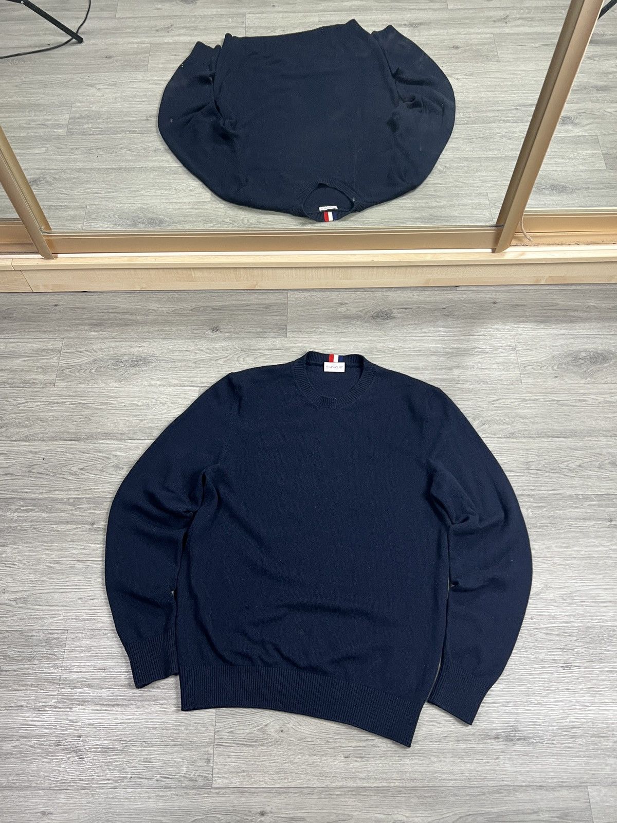 Moncler MONCLER Pullover Sweater Knitwear cashmere Dark Blue Sz XXL Size US XXL / EU 58 / 5 - 2 Thumbnail