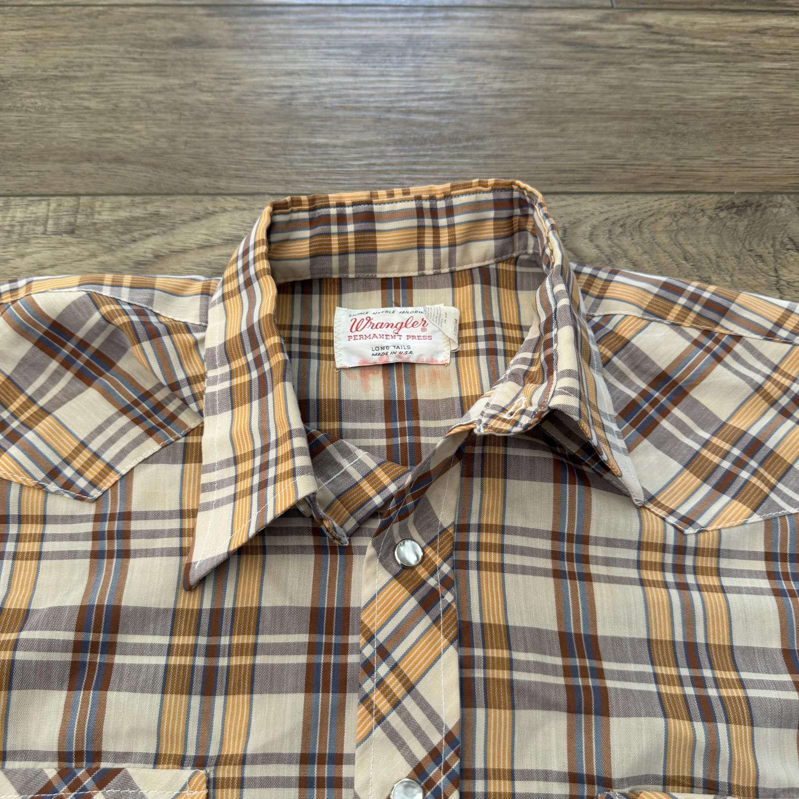 Wrangler Vintage 70s Wrangler Western Permanent Press Snap Shirt Size US S / EU 44-46 / 1 - 2 Thumbnail