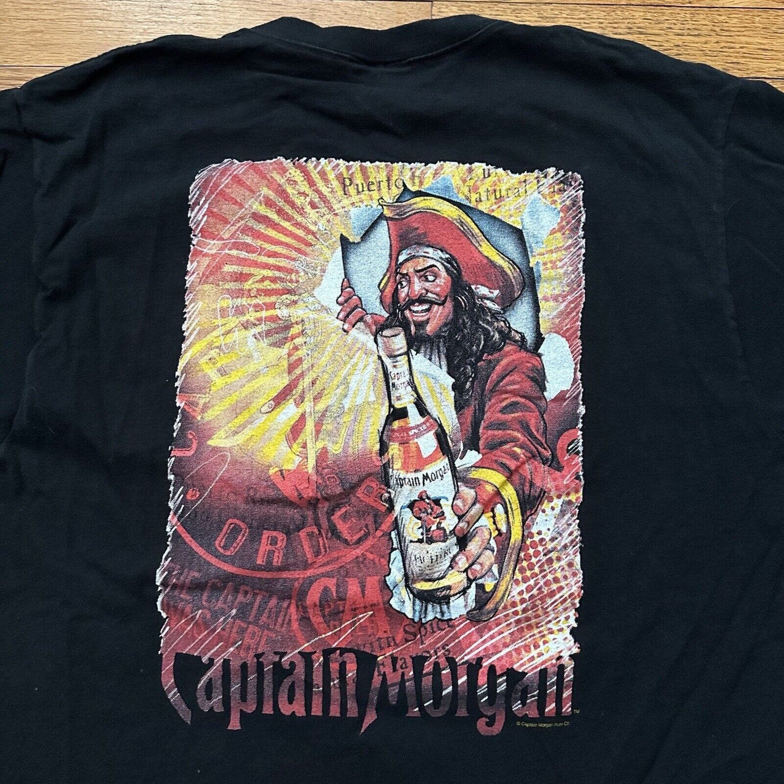 Vintage Vintage Captain Morgan Rum Liquor Black Promo Tee T-Shirt Size US L / EU 52-54 / 3 - 1 Thumbnail