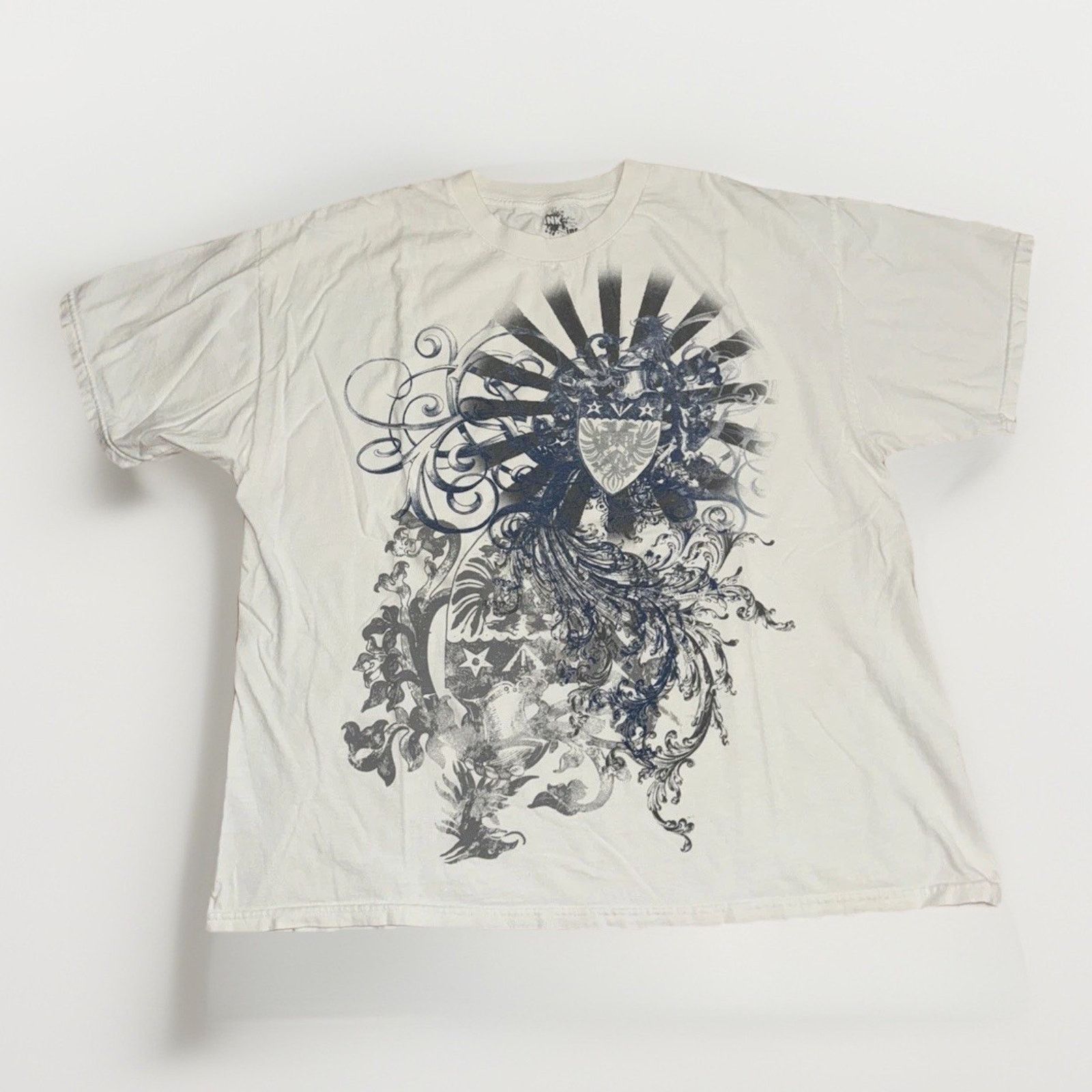 Vintage Vinage Inc Y2K Gothic Graphic T-Shirt White XXL Cross Heart Size US XXL / EU 58 / 5 - 1 Thumbnail