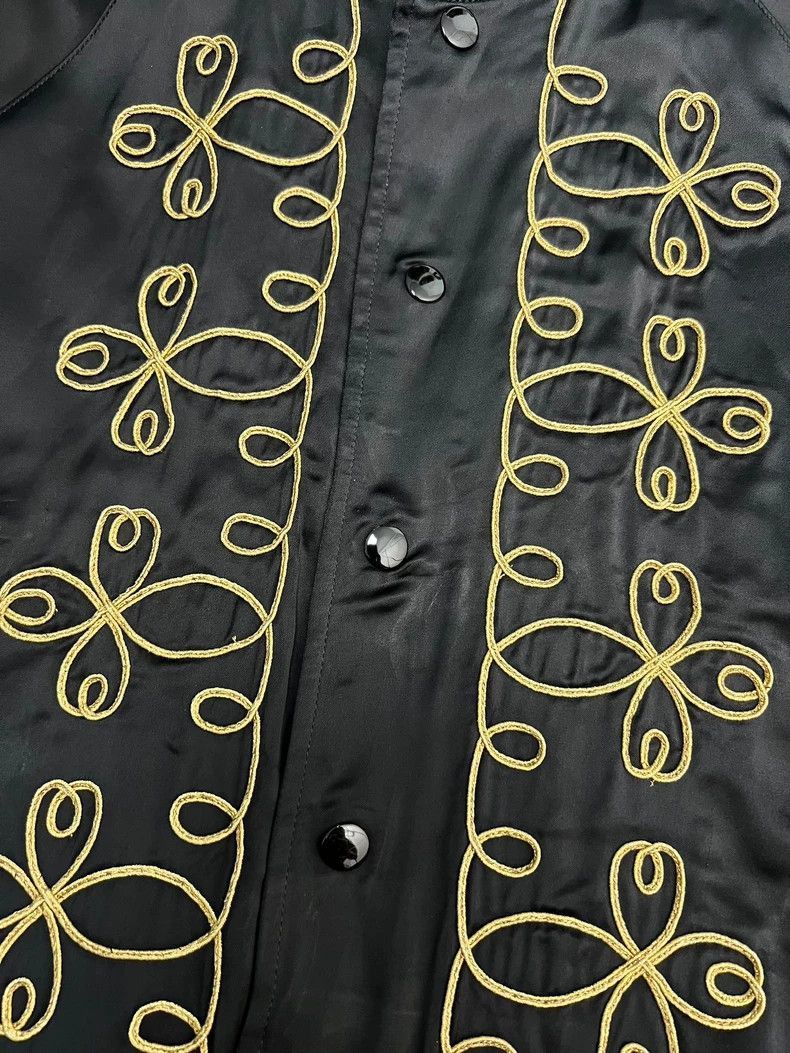 Saint Laurent Gold Embroidered Silk Jacket