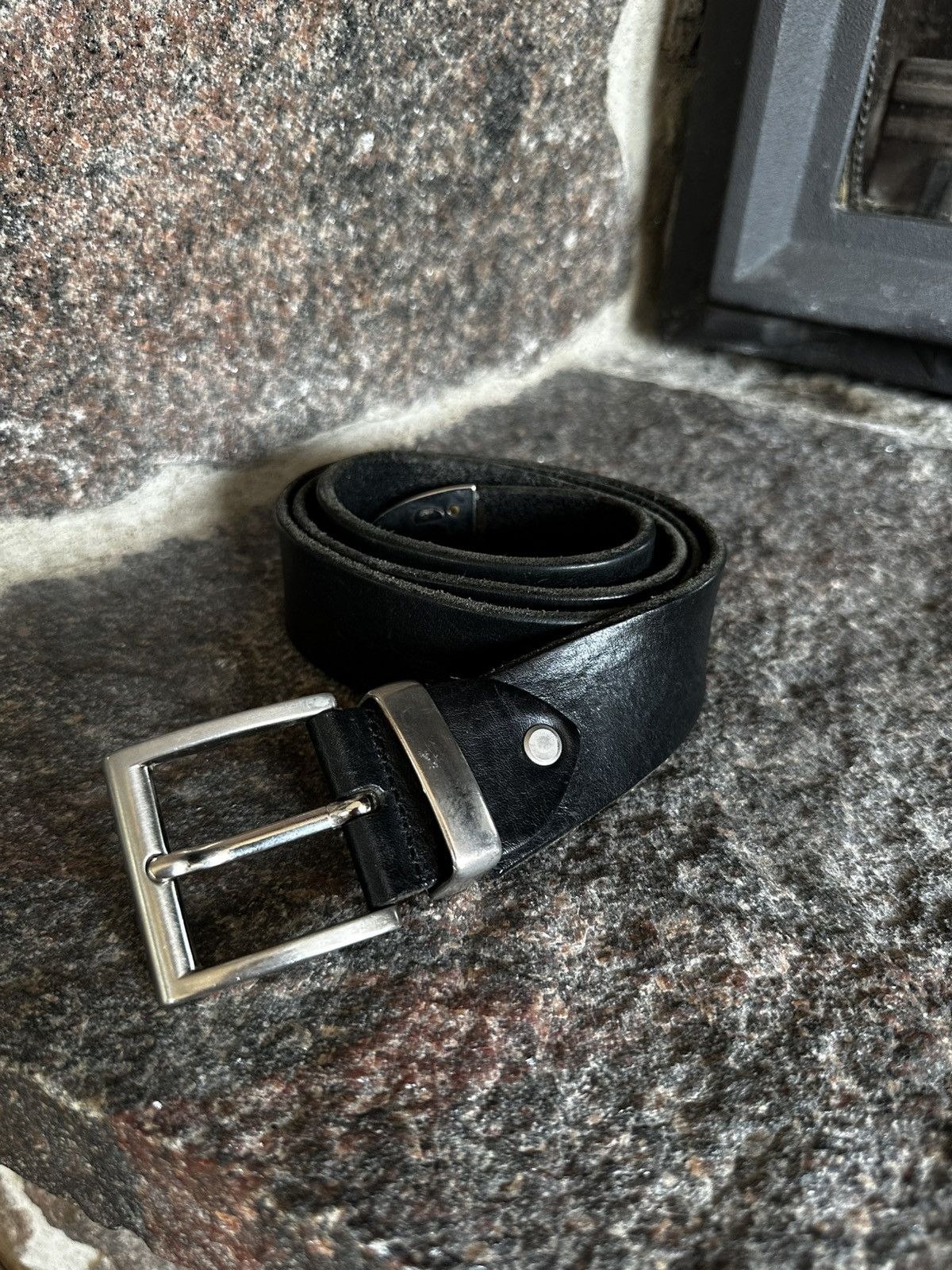 Genuine Leather Leather belt , black, 109 cm classic Size ONE SIZE - 1 Thumbnail