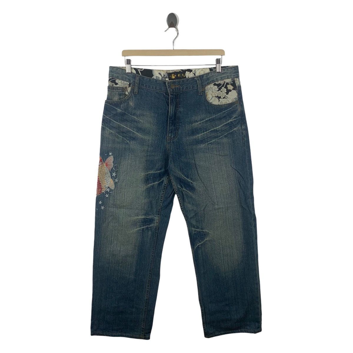 If Six Was Nine × Japanese Brand JAPANESEBRAND Sukajan japanese culture jeans Size US 34 / EU 50 - 1 Thumbnail