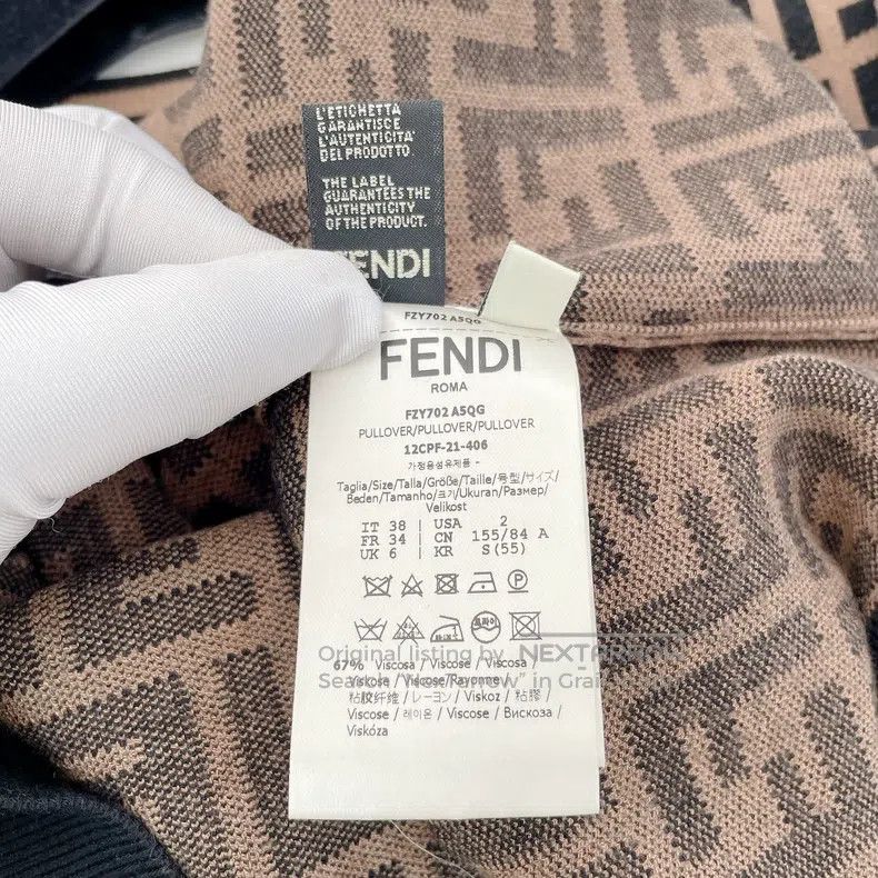 Fendi Fendi Monogrammed Knit Top Size XS / US 0-2 / IT 36-38 - 8 Thumbnail