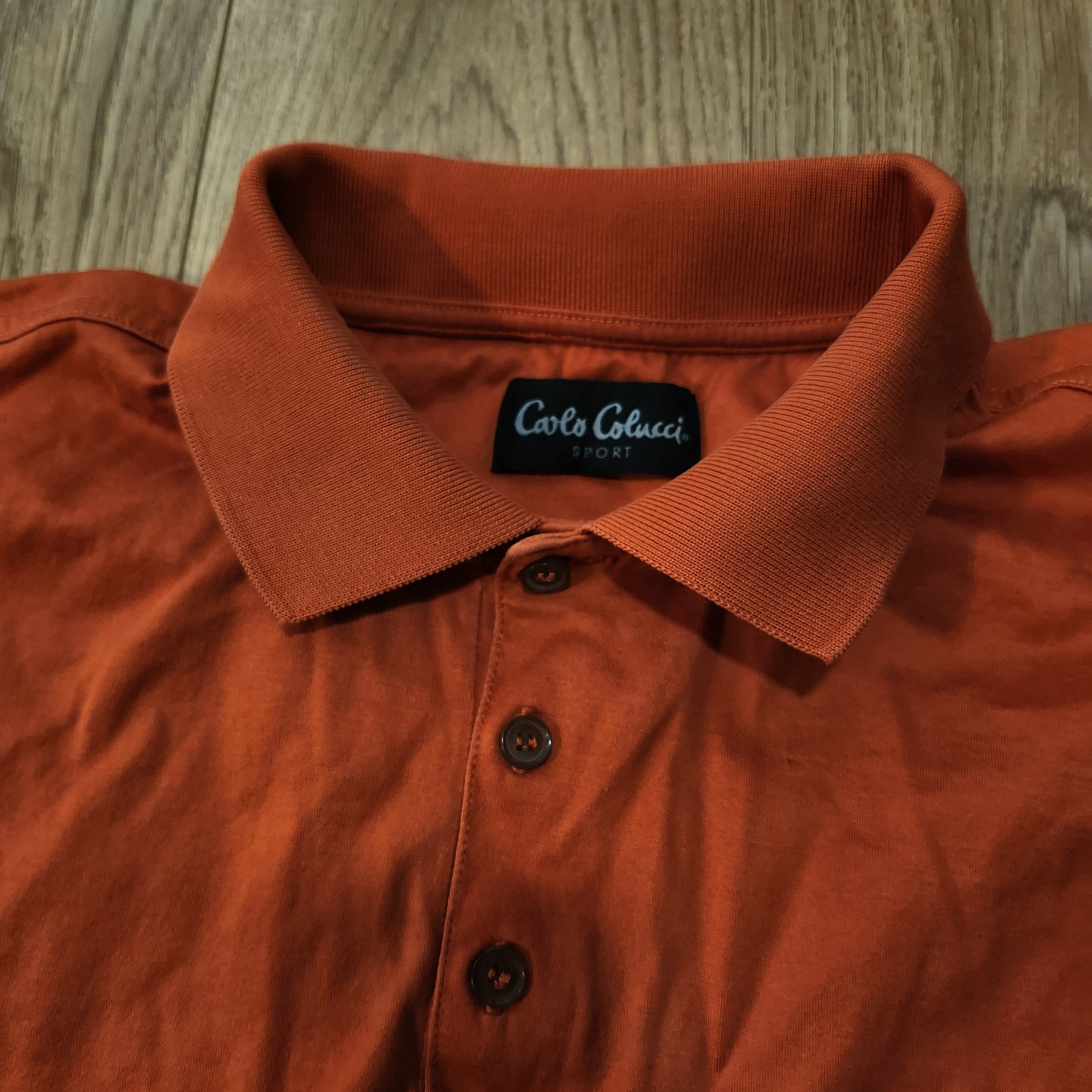 Carlo Colucci × Vintage Carlo Colucci Sport Polo Orange Size US XL / EU 56 / 4 - 2 Thumbnail