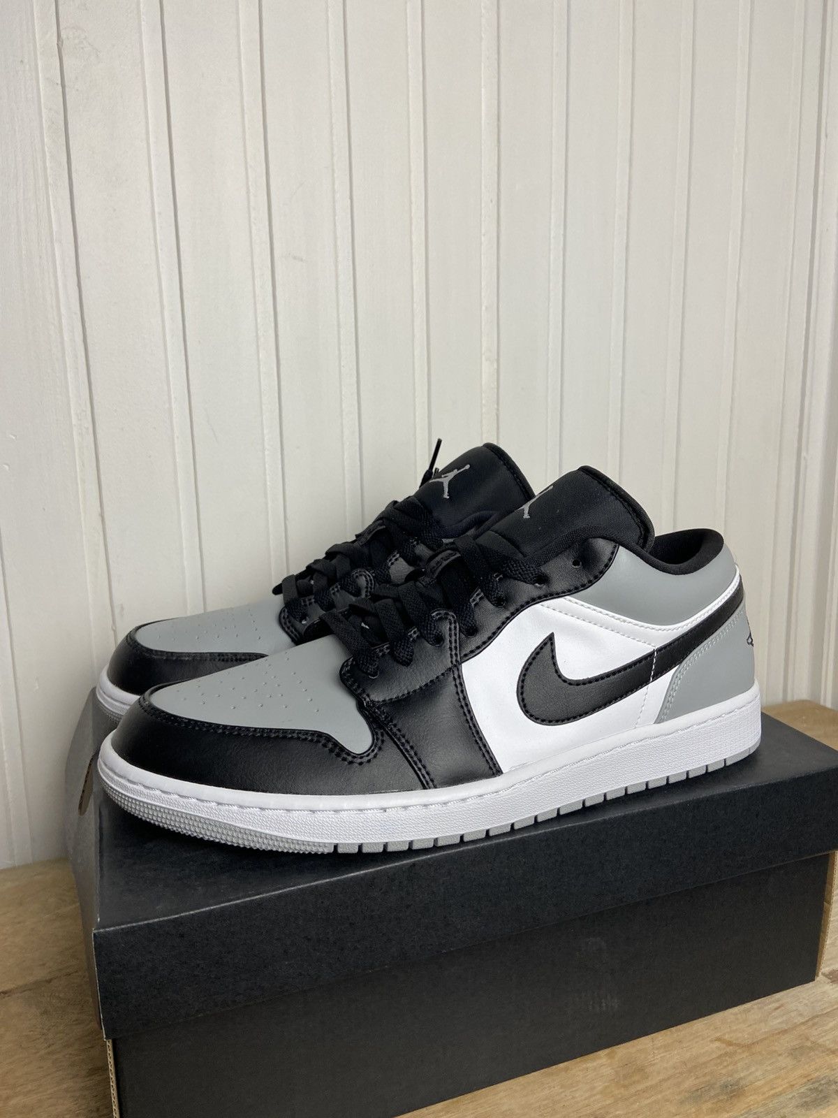 Jordan Brand New Jordan 1 Low Shadow Toe Grey Authentic Size 12US Size US 12 / EU 45 - 1 Thumbnail